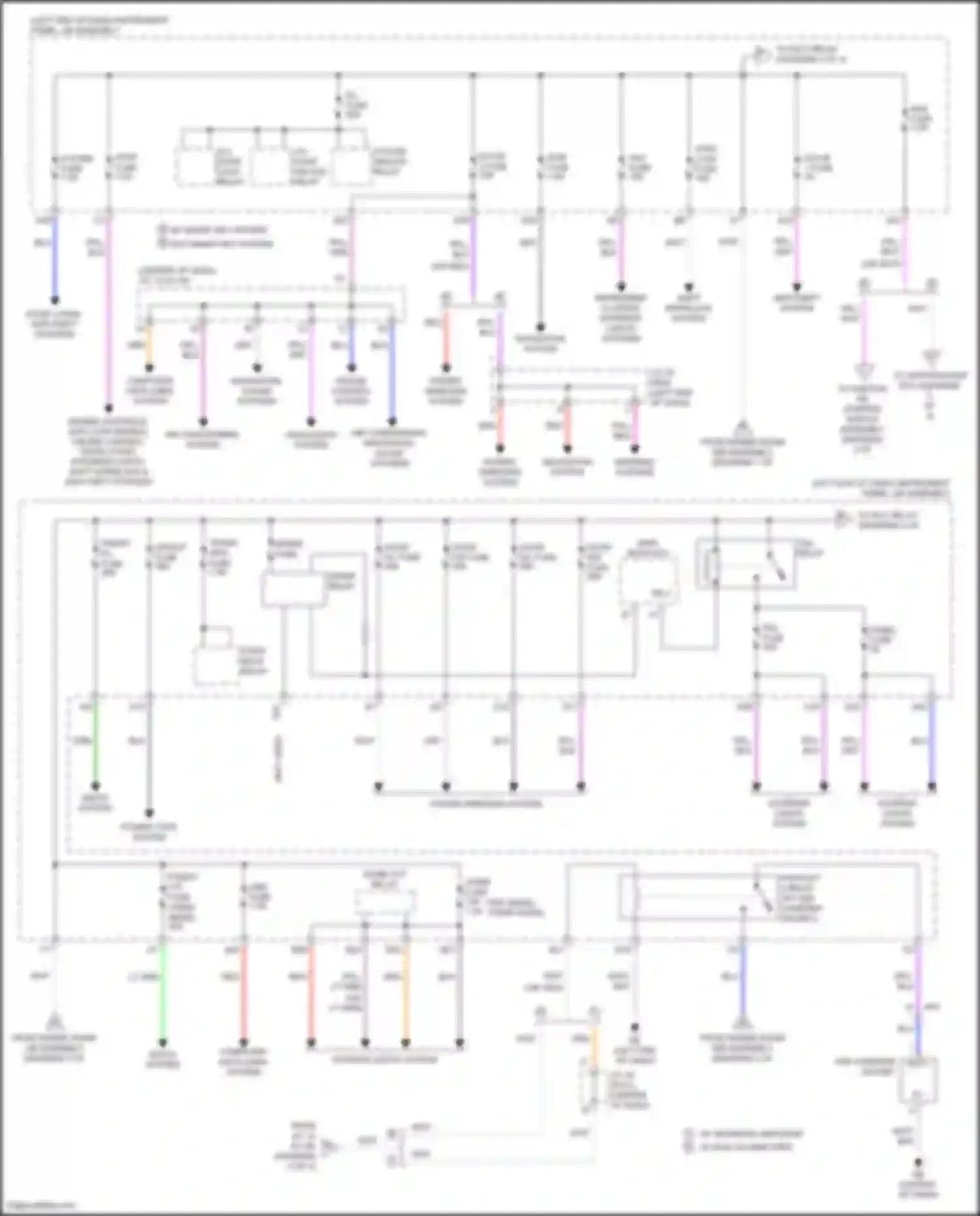 Camry Toyota XV50 facelift 2 (2017-2018): Power distribution circuit, except hybrid (3 of 4)