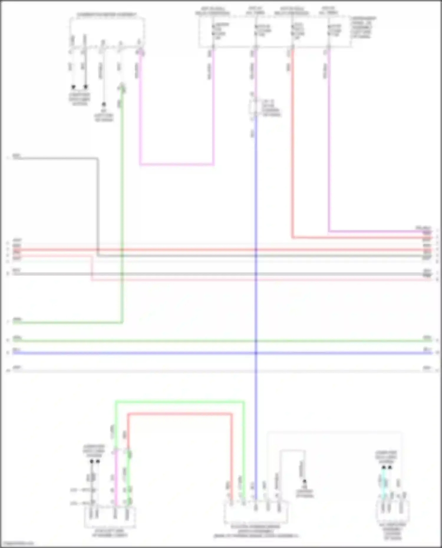 Wiring diagram combination meter assembly for Toyota Camry XV50 facelift 2 (2017-2018) (1 of 55)
