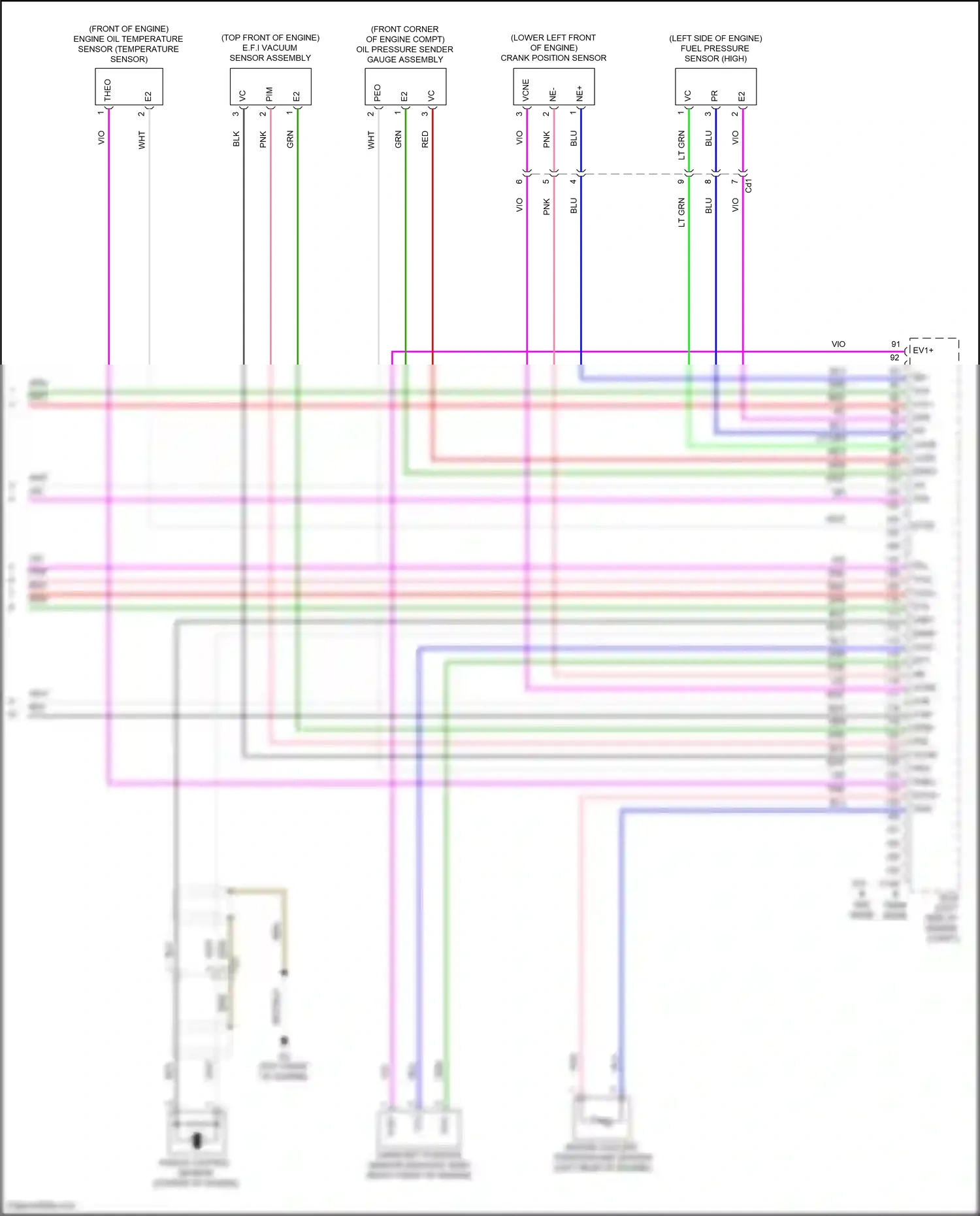 Toyota Camry XV50 facelift 2 (2017-2018) engine coolant temperature sensor wiring diagram  (6 of 8)