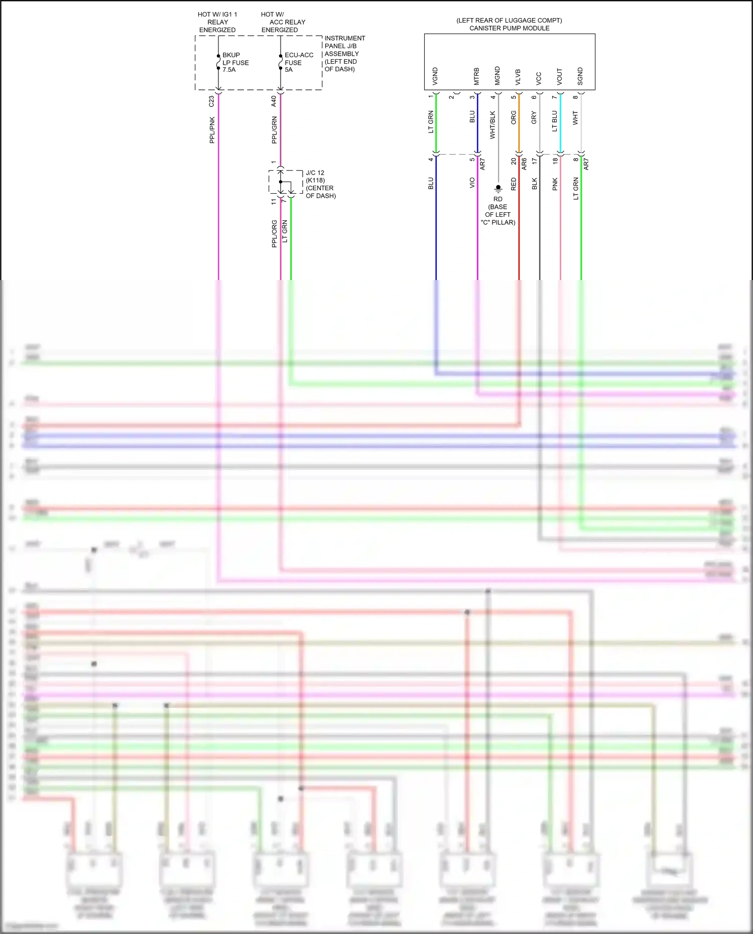 Toyota Camry XV50 facelift 2 (2017-2018) engine coolant temperature sensor wiring diagram  (8 of 8)