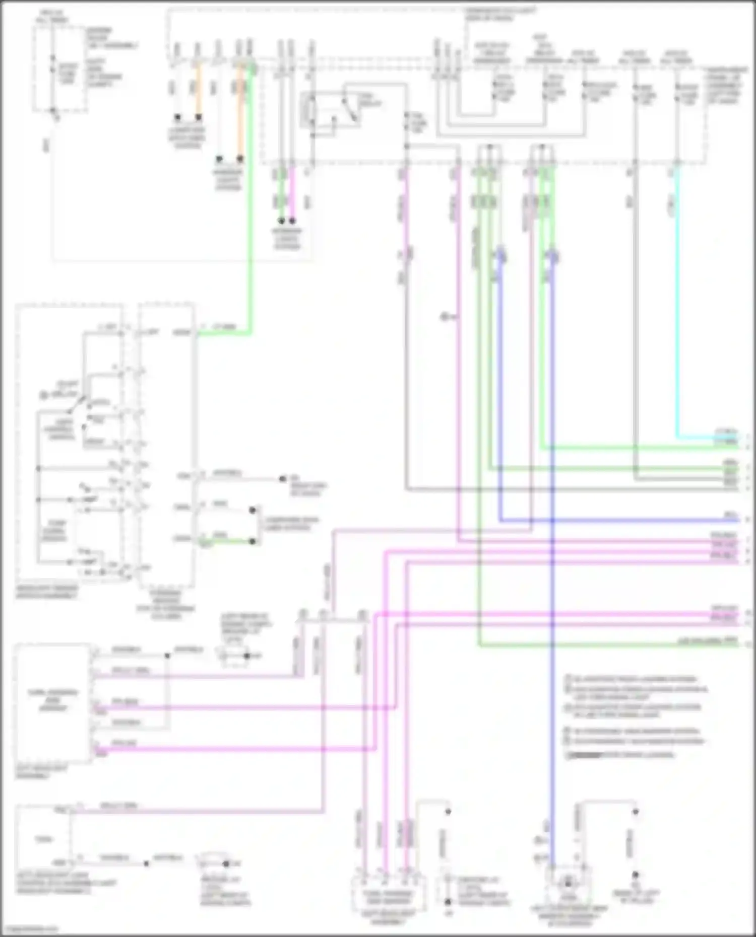 Wiring diagram headlight dimmer switch assembly for Toyota Camry XV50 facelift 2 (2017-2018) (3 of 12)