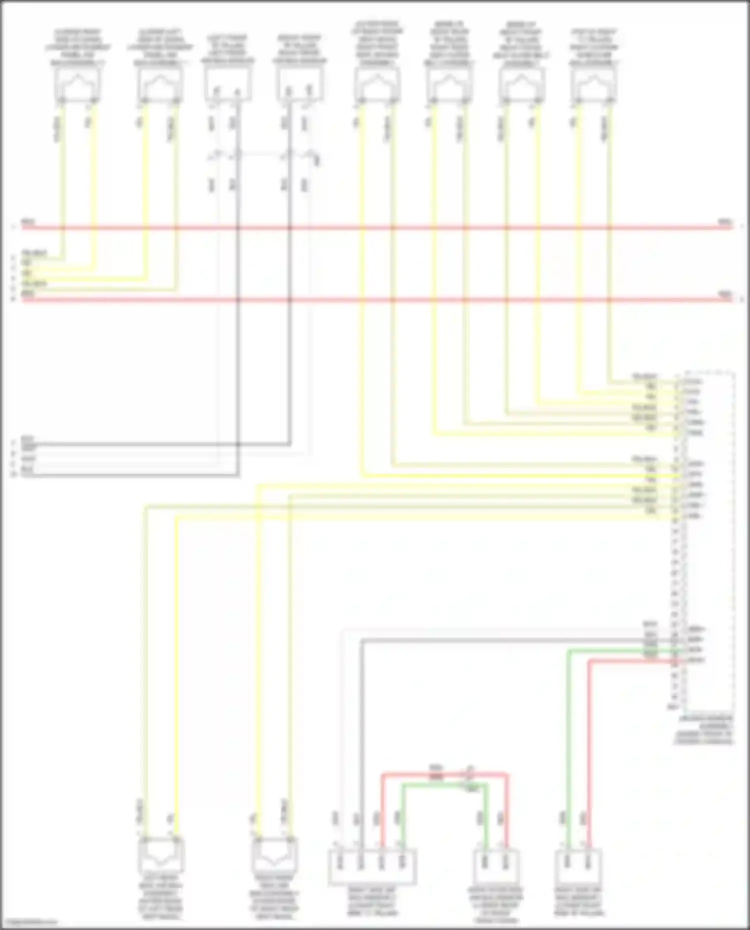 Wiring diagram left front air bag sensor for Toyota Camry XV50 facelift 2 (2017-2018) (1 of 1)