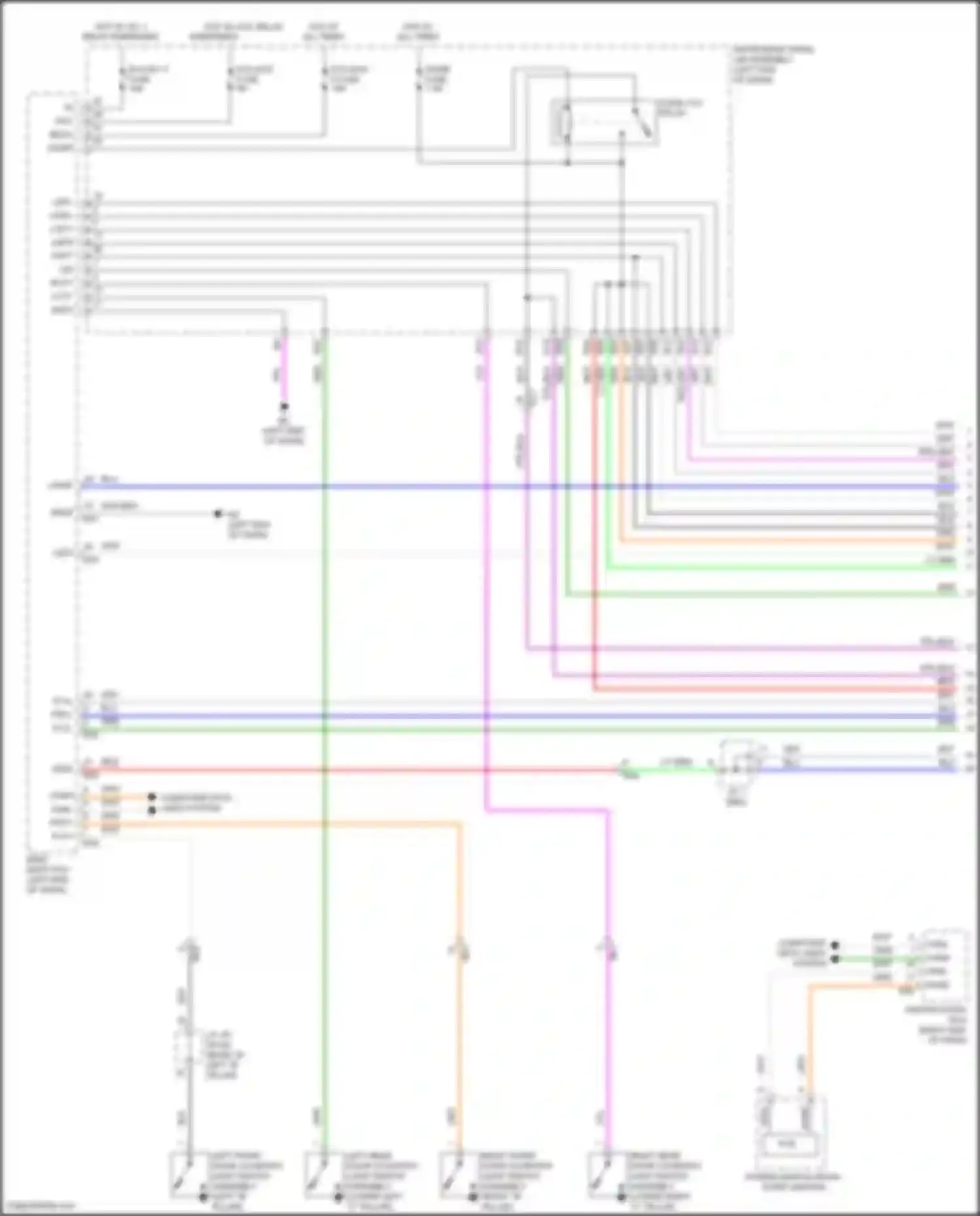 Wiring diagram left front door courtesy light switch assembly for Toyota Camry XV50 facelift 2 (2017-2018) (11 of 15)