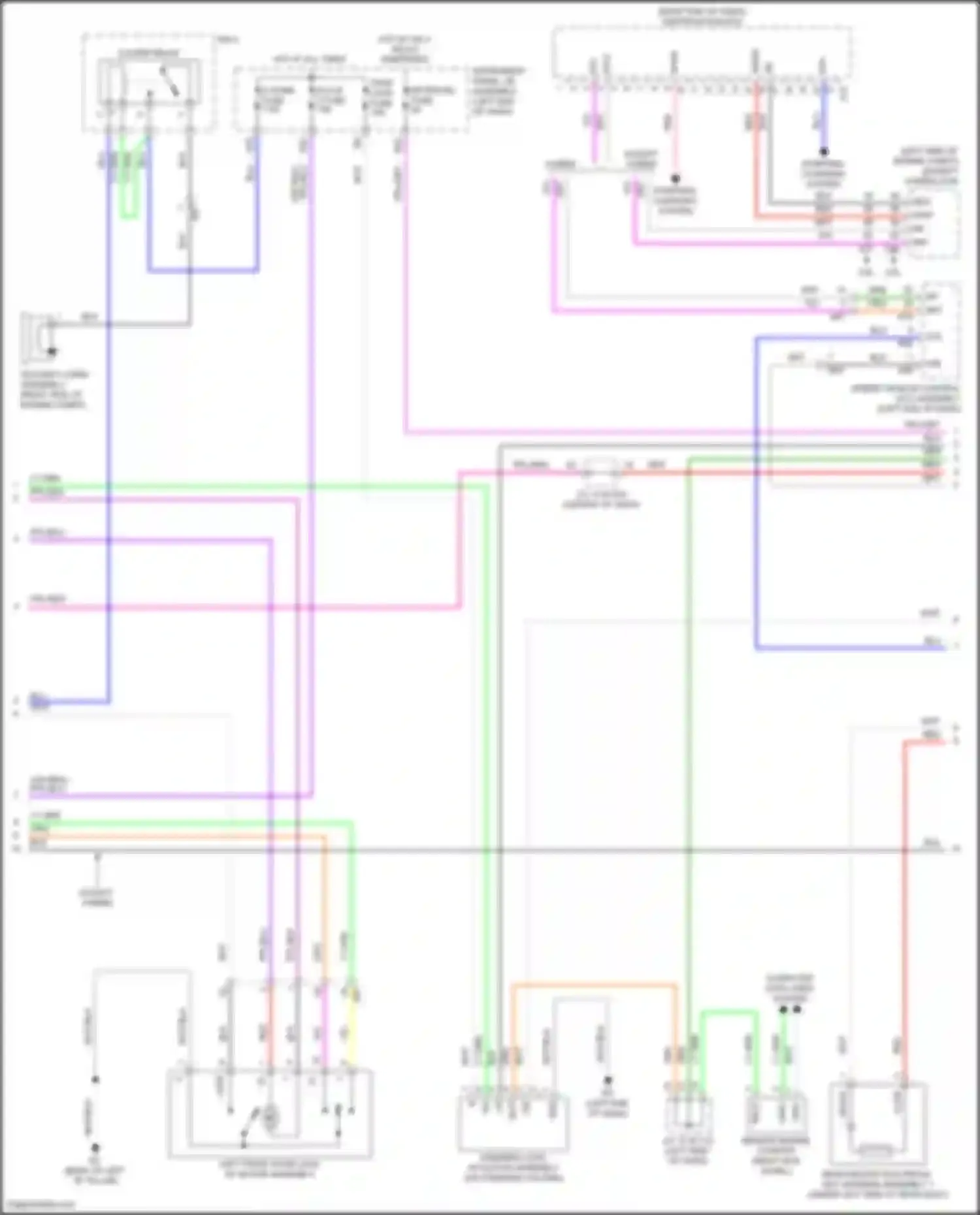 Wiring diagram left front door lock w/ motor assembly for Toyota Camry XV50 facelift 2 (2017-2018) (4 of 10)