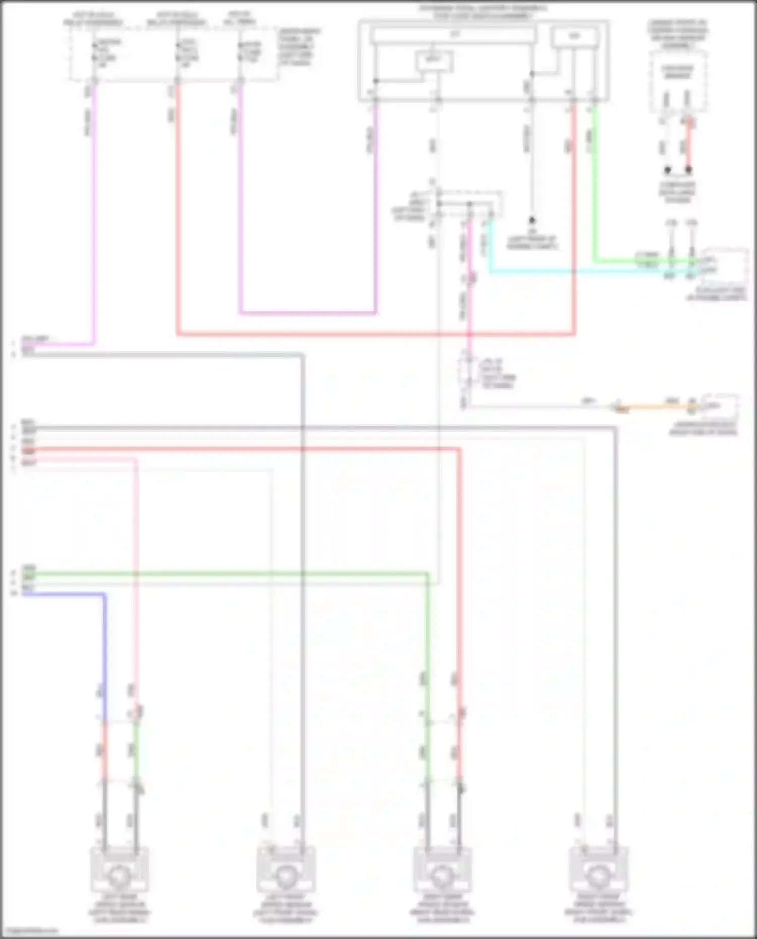 Wiring diagram left front speed sensor for Toyota Camry XV50 facelift 2 (2017-2018) (5 of 6)