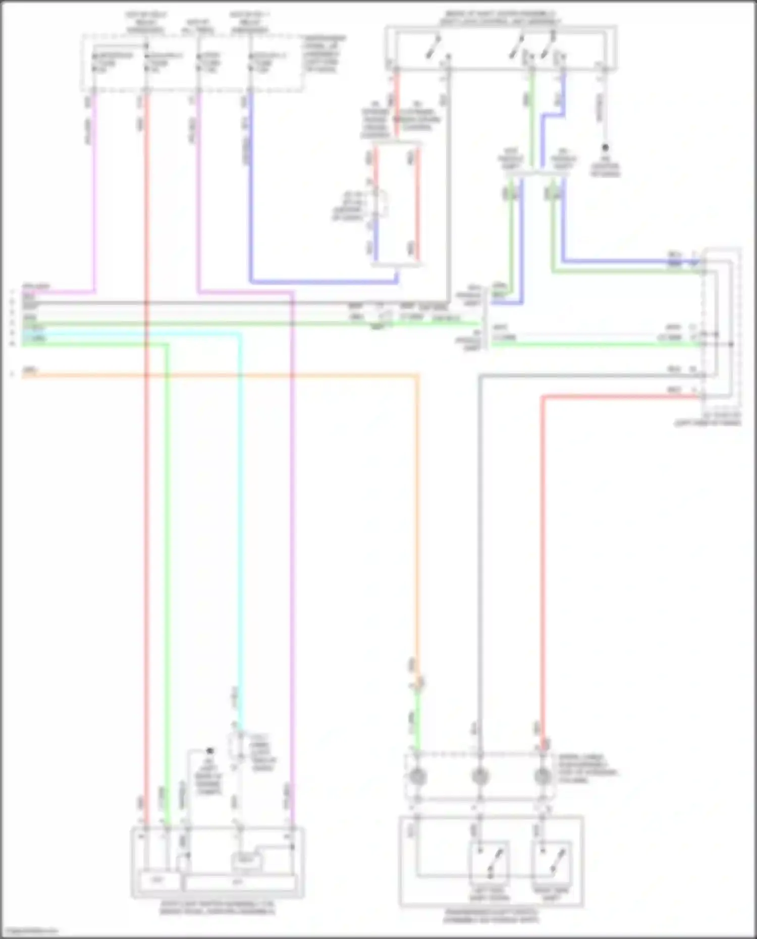 Wiring diagram left side shift down for Toyota Camry XV50 facelift 2 (2017-2018) (2 of 7)