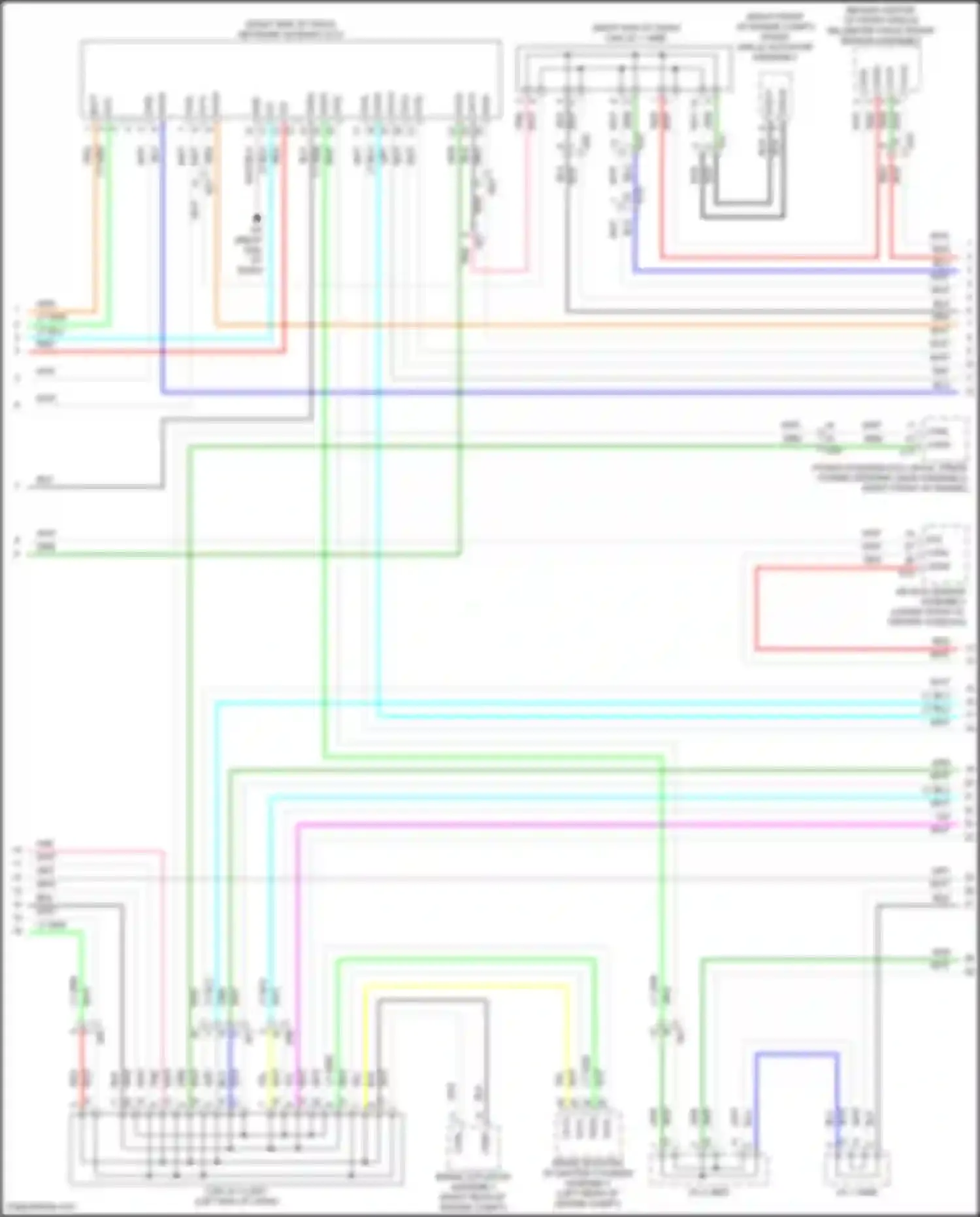 Wiring diagram millimeter wave radar sensor assembly for Toyota Camry XV50 facelift 2 (2017-2018) (2 of 4)