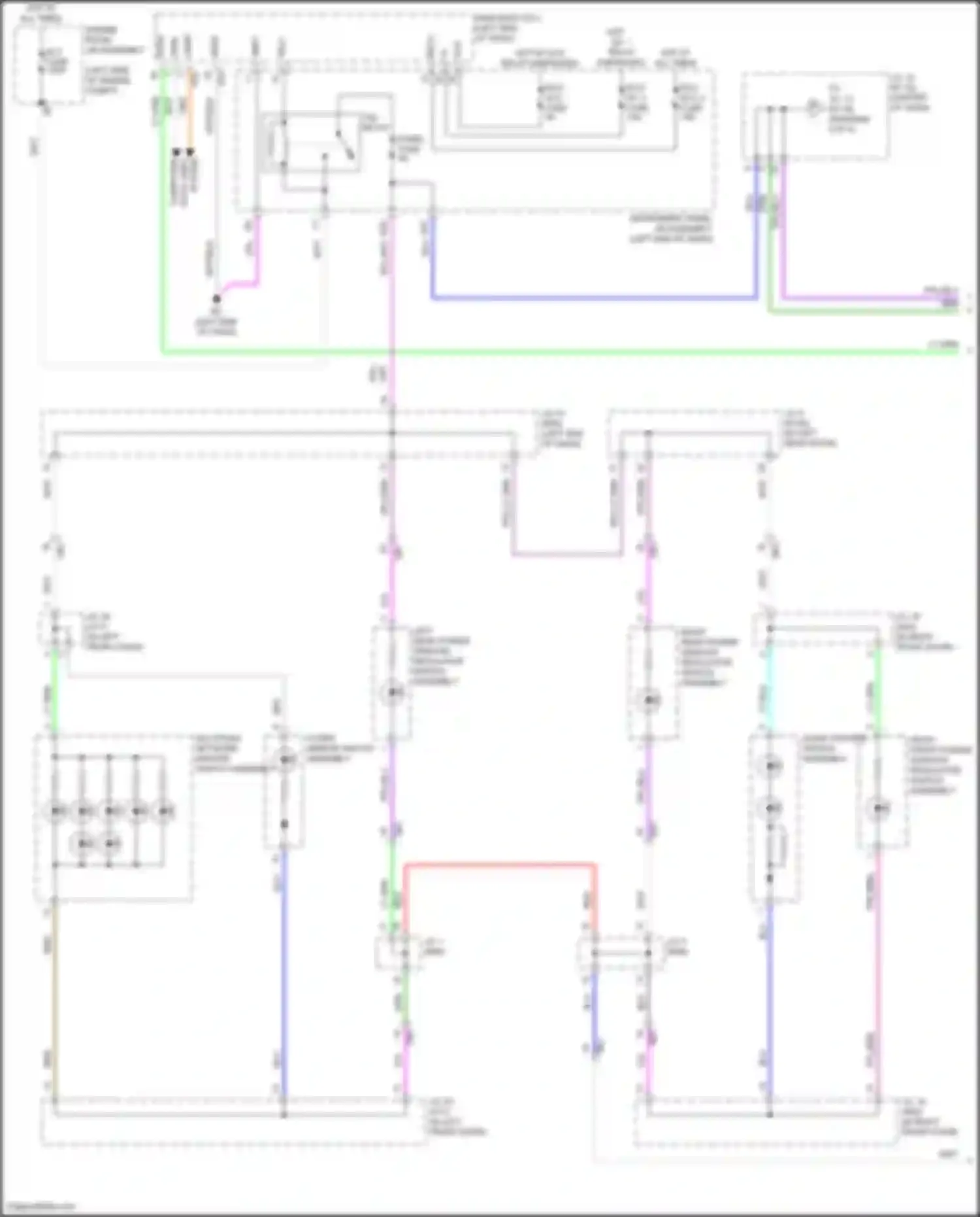 Wiring diagram multiplex network master switch assembly for Toyota Camry XV50 facelift 2 (2017-2018) (6 of 11)