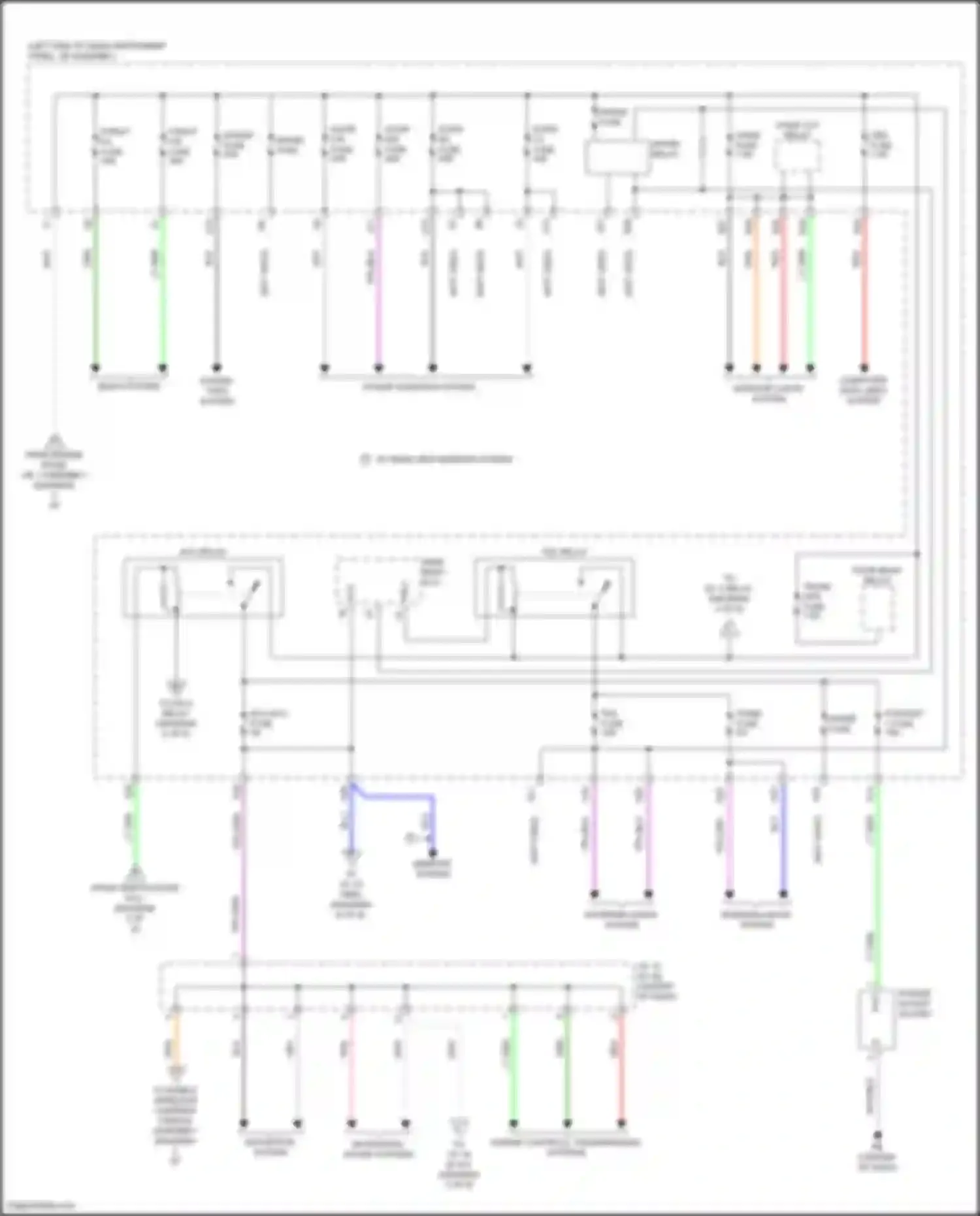 Wiring diagram power windows system for Toyota Camry XV50 facelift 2 (2017-2018) (4 of 4)