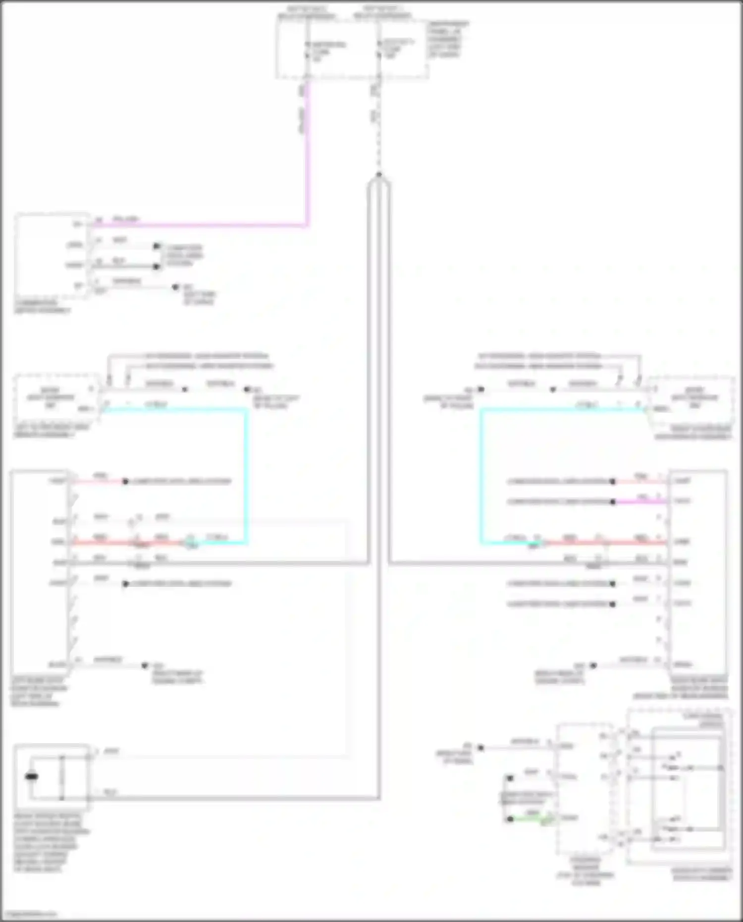Wiring diagram right end of dash) for Toyota Camry XV50 facelift 2 (2017-2018) (4 of 48)