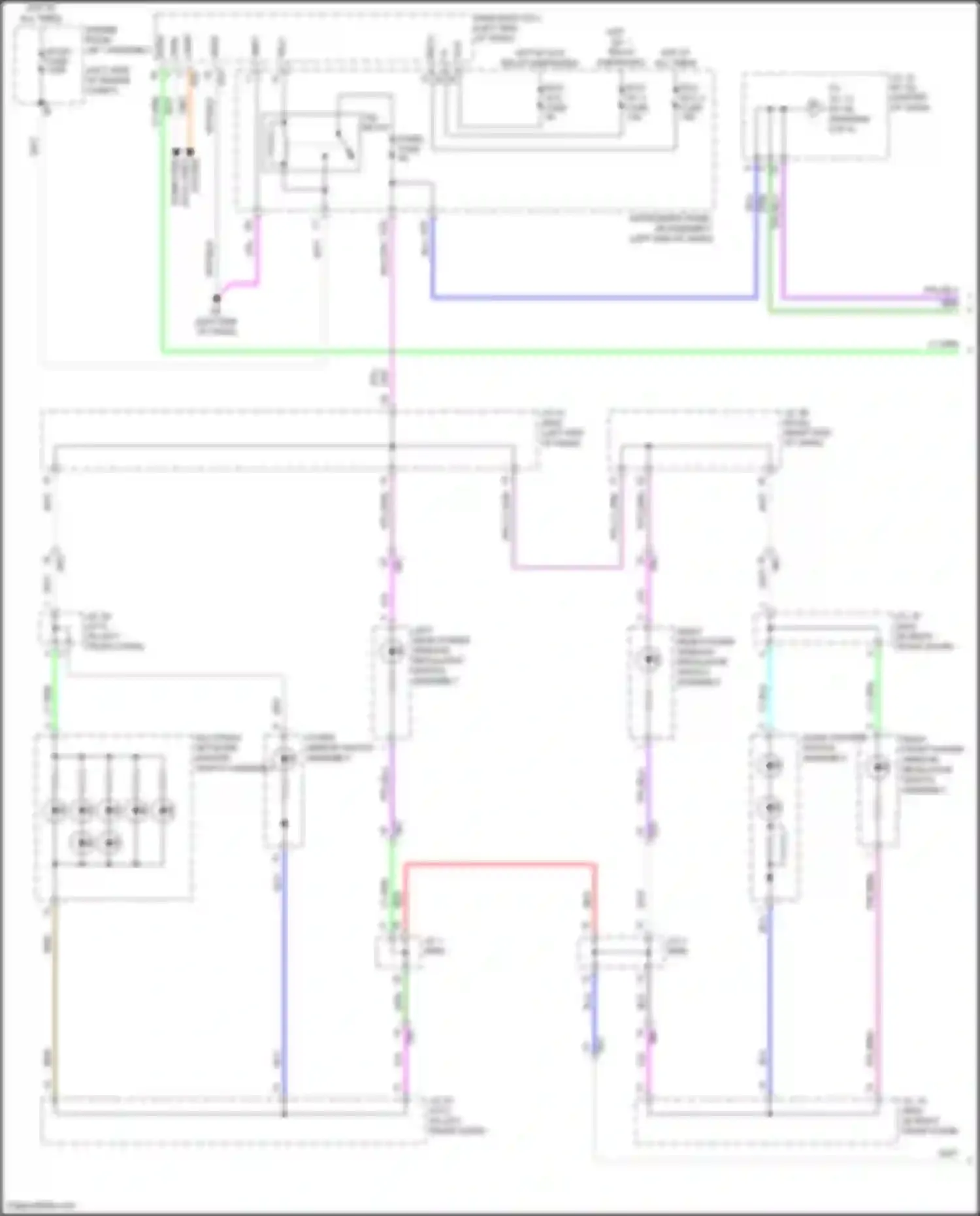 Wiring diagram right end of dash) for Toyota Camry XV50 facelift 2 (2017-2018) (43 of 48)