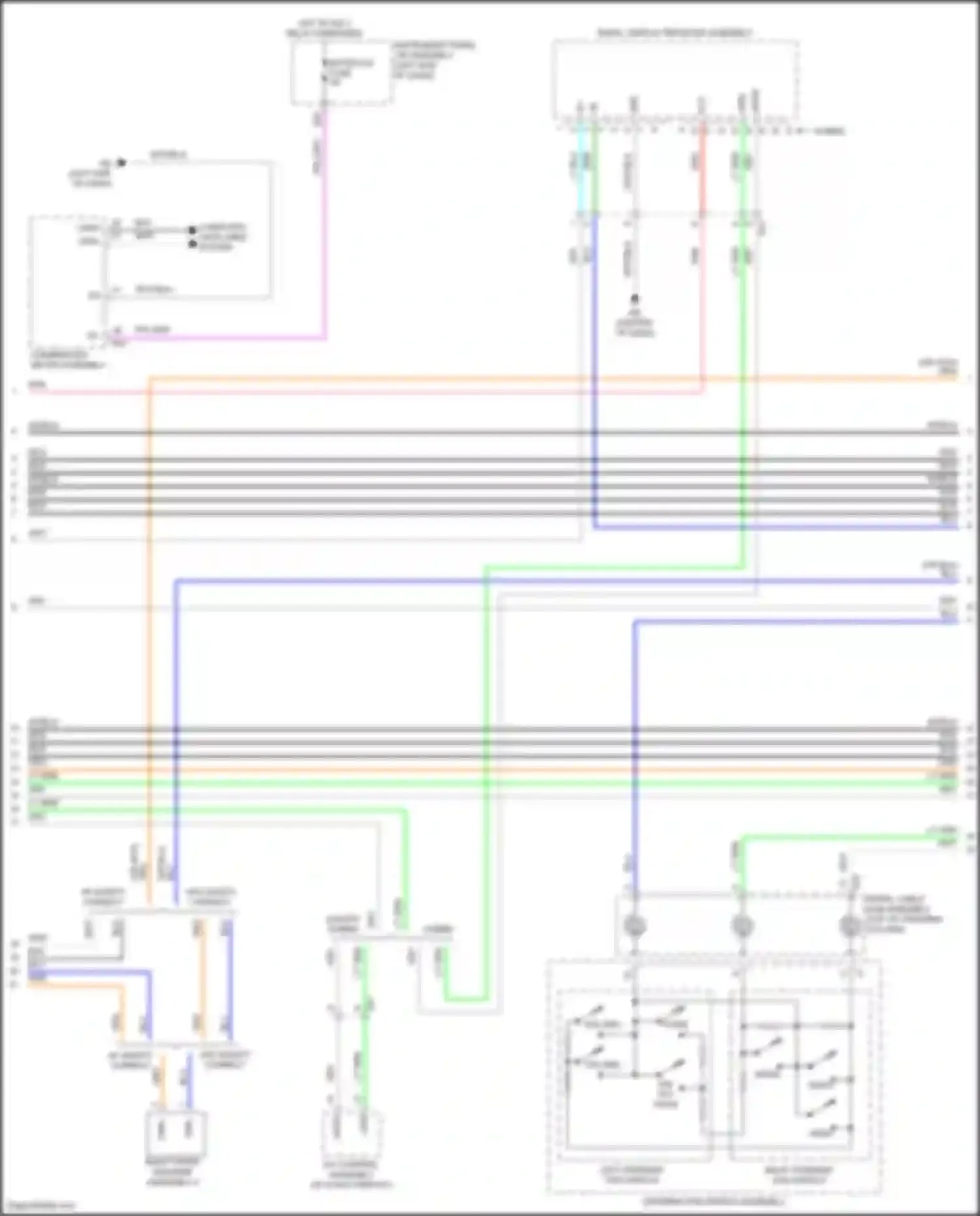 Wiring diagram right front speaker assembly 2 for Toyota Camry XV50 facelift 2 (2017-2018) (1 of 4)