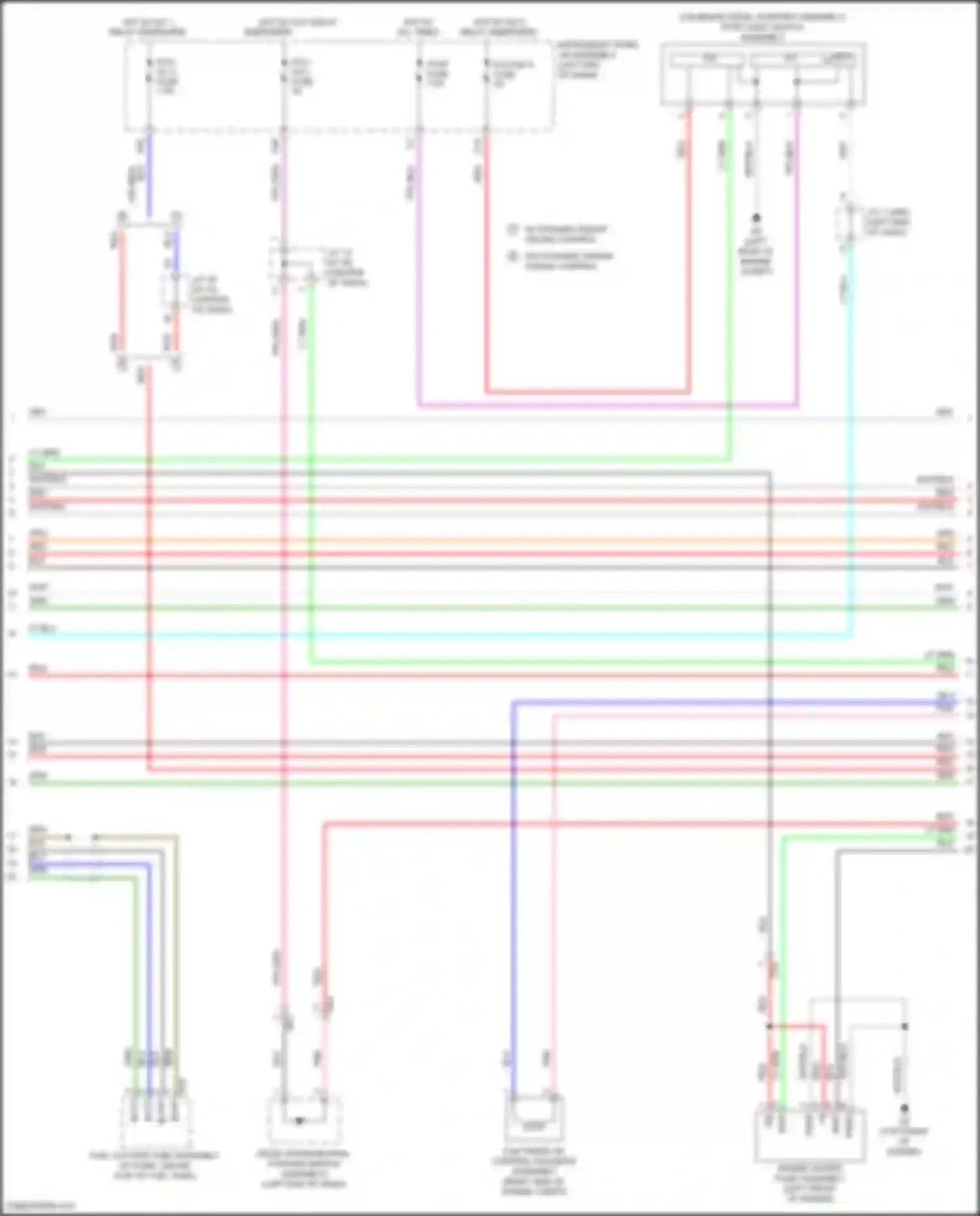 Wiring diagram w/o dynamic radar cruise control for Toyota Camry XV50 facelift 2 (2017-2018) (2 of 2)
