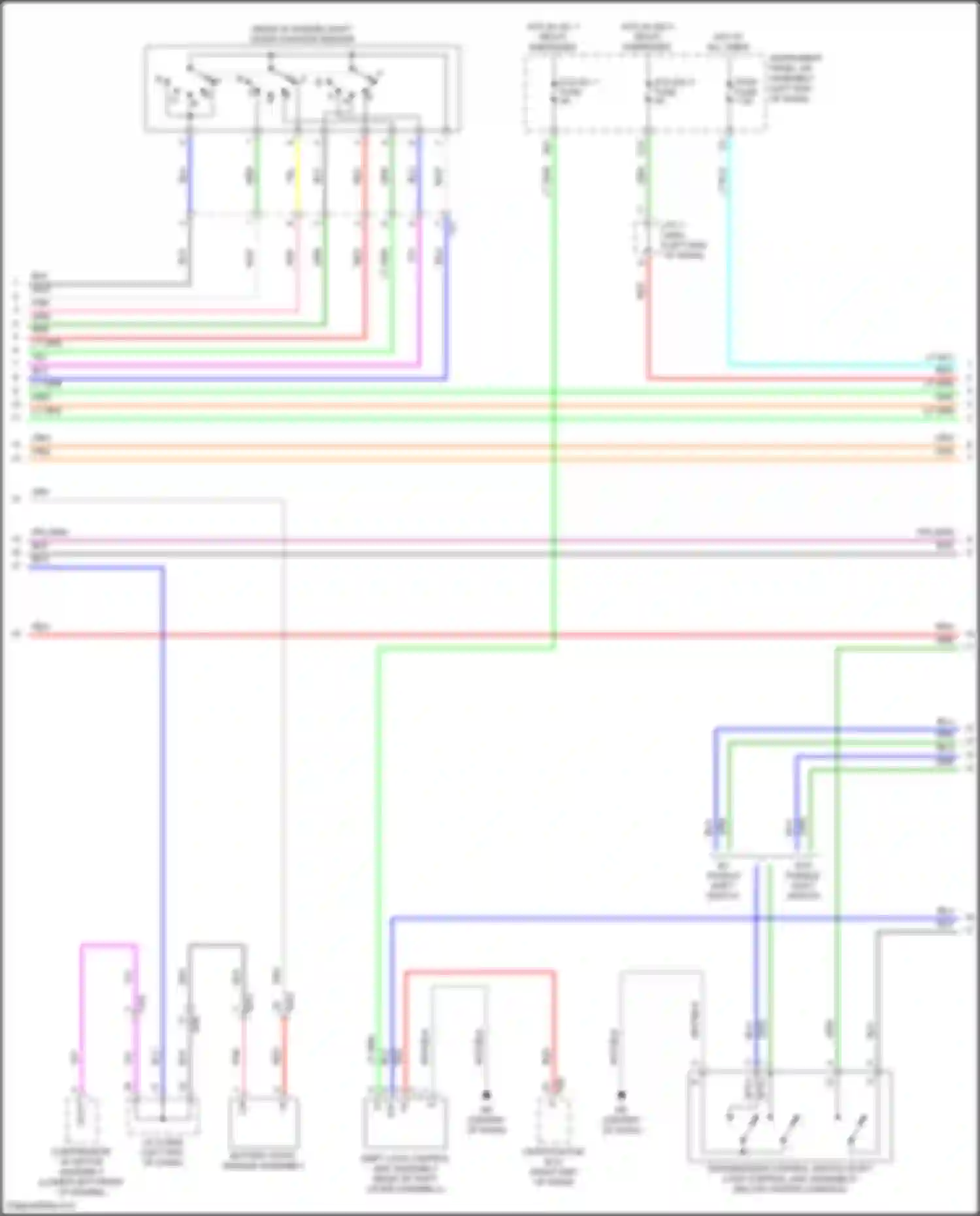 Wiring diagram w/o paddle shift switch for Toyota Camry XV50 facelift 2 (2017-2018) (2 of 5)