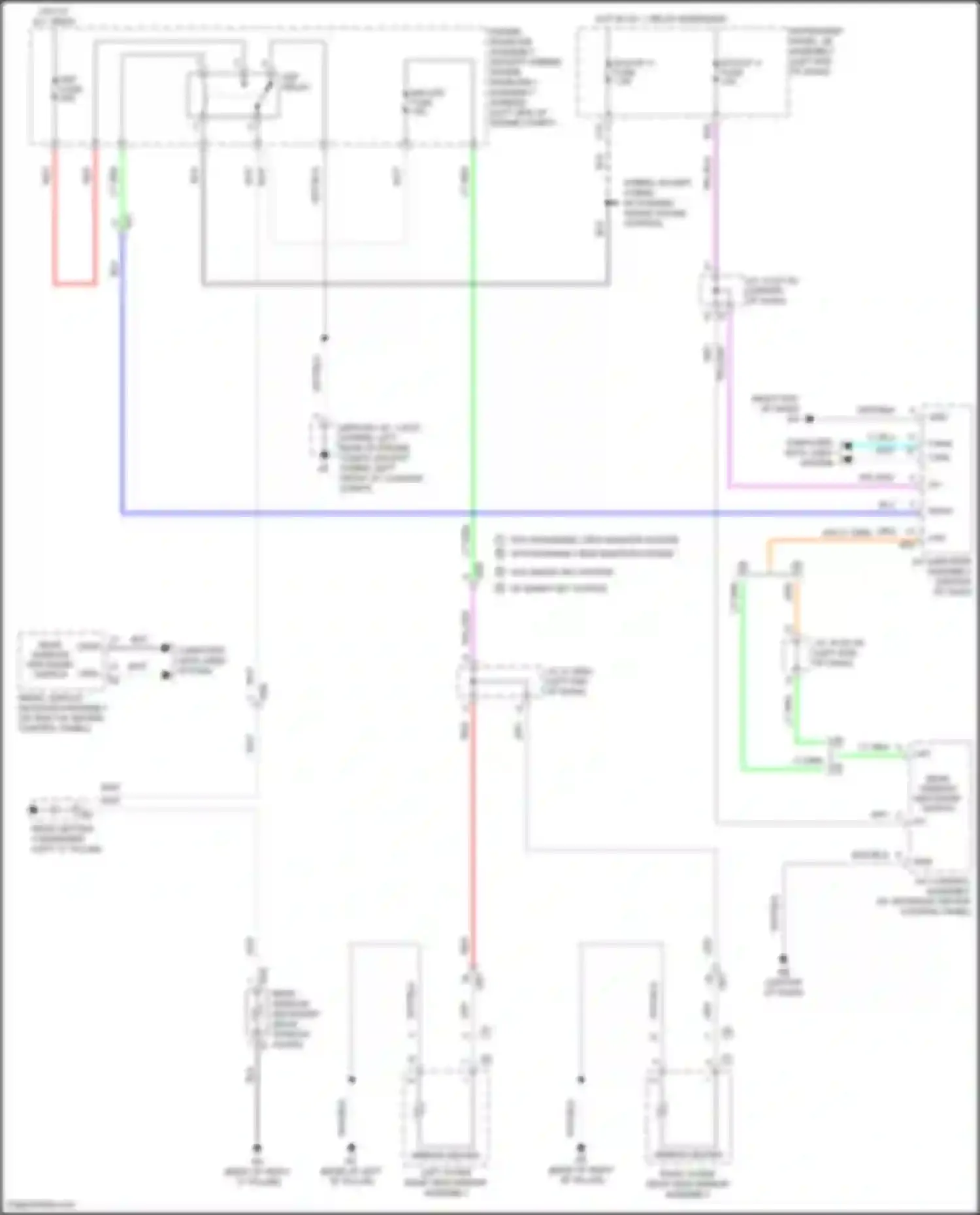Wiring diagram w/o smart key system w/ smart key system for Toyota Camry XV50 facelift 2 (2017-2018) (1 of 2)