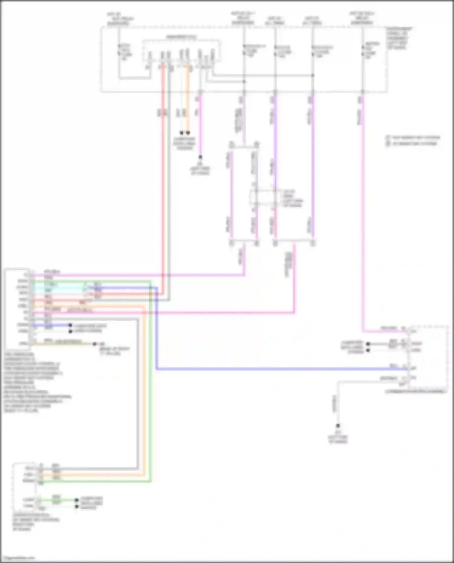 Wiring diagram w/o smart key system w/ smart key system for Toyota Camry XV50 facelift 2 (2017-2018) (2 of 2)