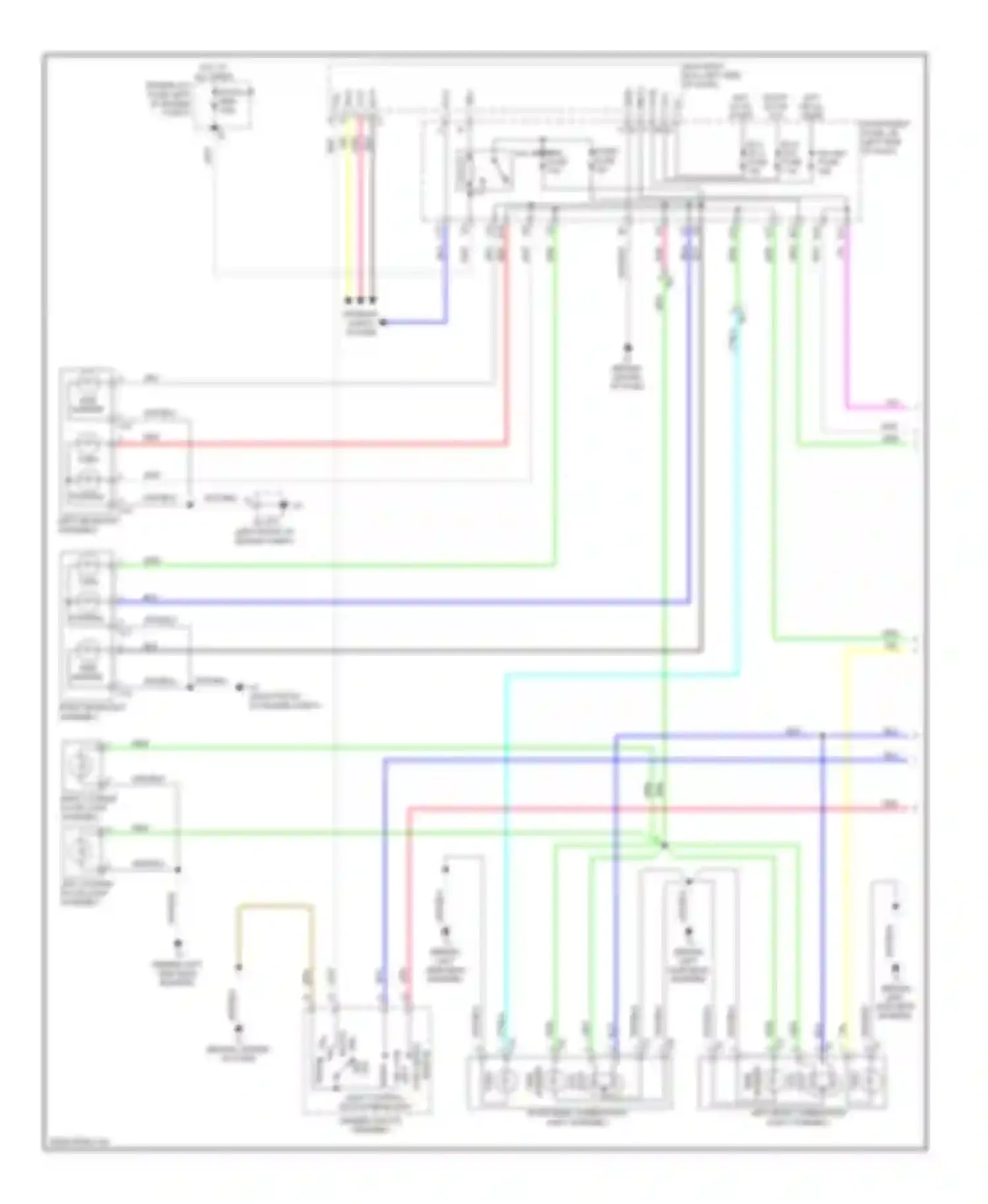 Camry Toyota XV50 (2011-2014): Exterior lamps circuit, except hybrid (1 of 2)
