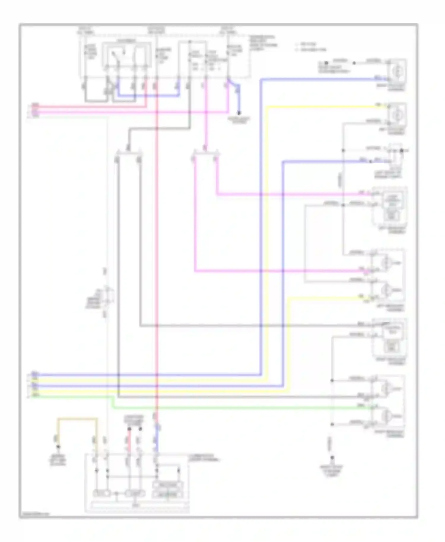 Camry Toyota XV50 (2011-2014): Headlamps circuit, except hybrid (2 of 2)