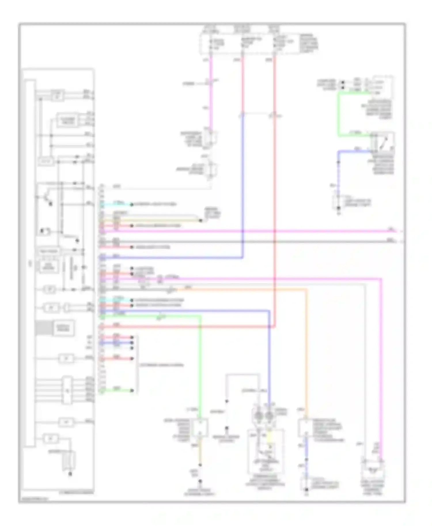 Camry Toyota XV50 (2011-2014): Instrument cluster circuit (1 of 2)