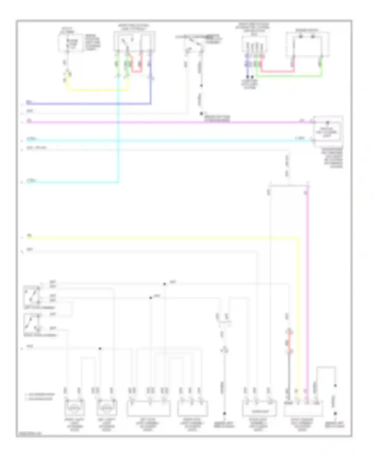 Camry Toyota XV50 (2011-2014): Courtesy lamps circuit, except hybrid (2 of 2)