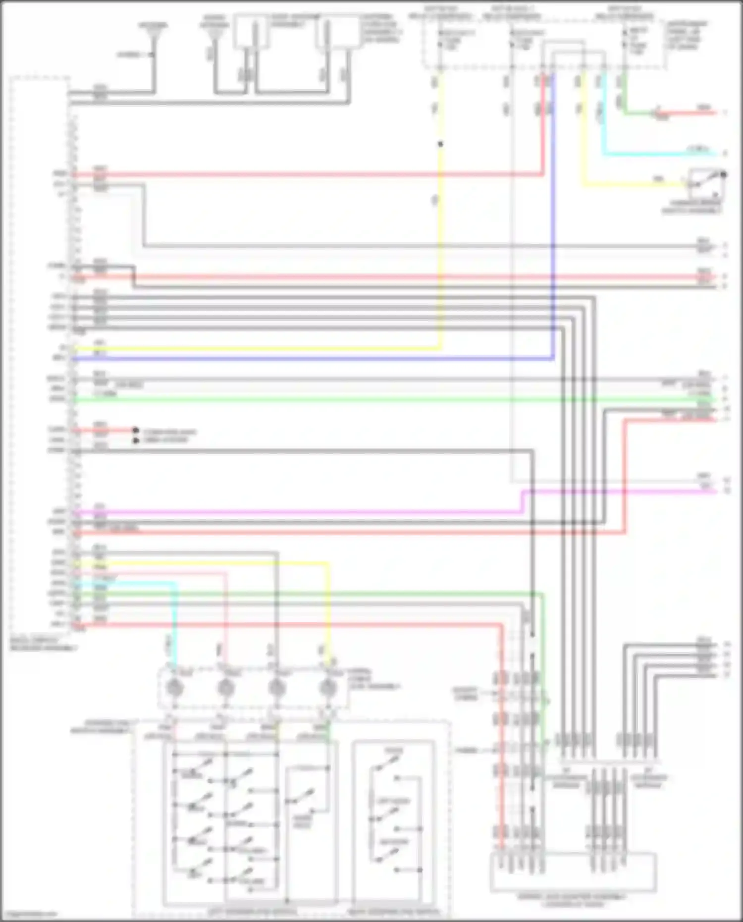 Camry Toyota XV50 (2011-2014): Navigation circuit, 10-speaker w/o multi-media module (1 of 4)