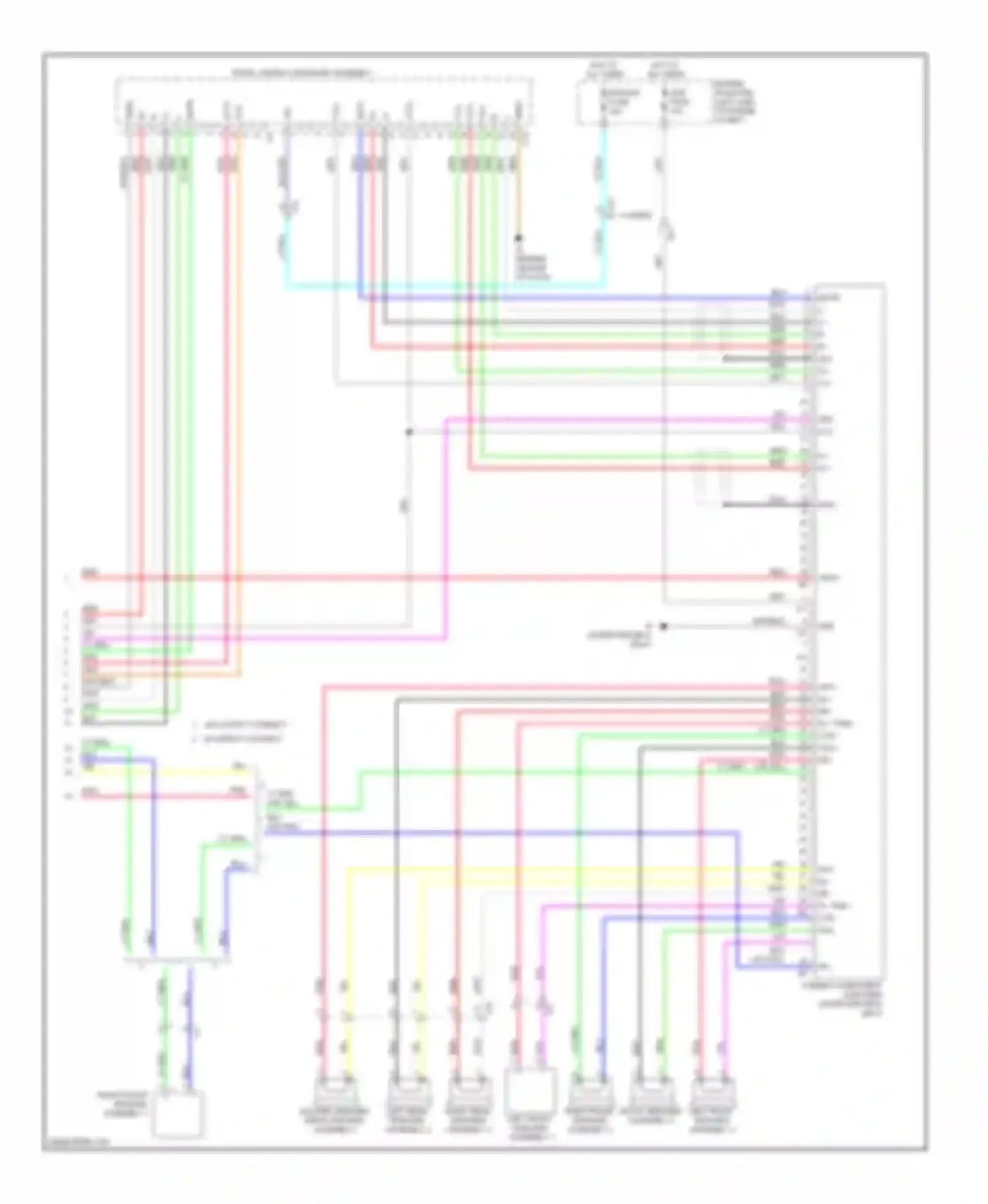 Camry Toyota XV50 (2011-2014): Navigation circuit, 10-speaker without multi-media module (4 of 4)