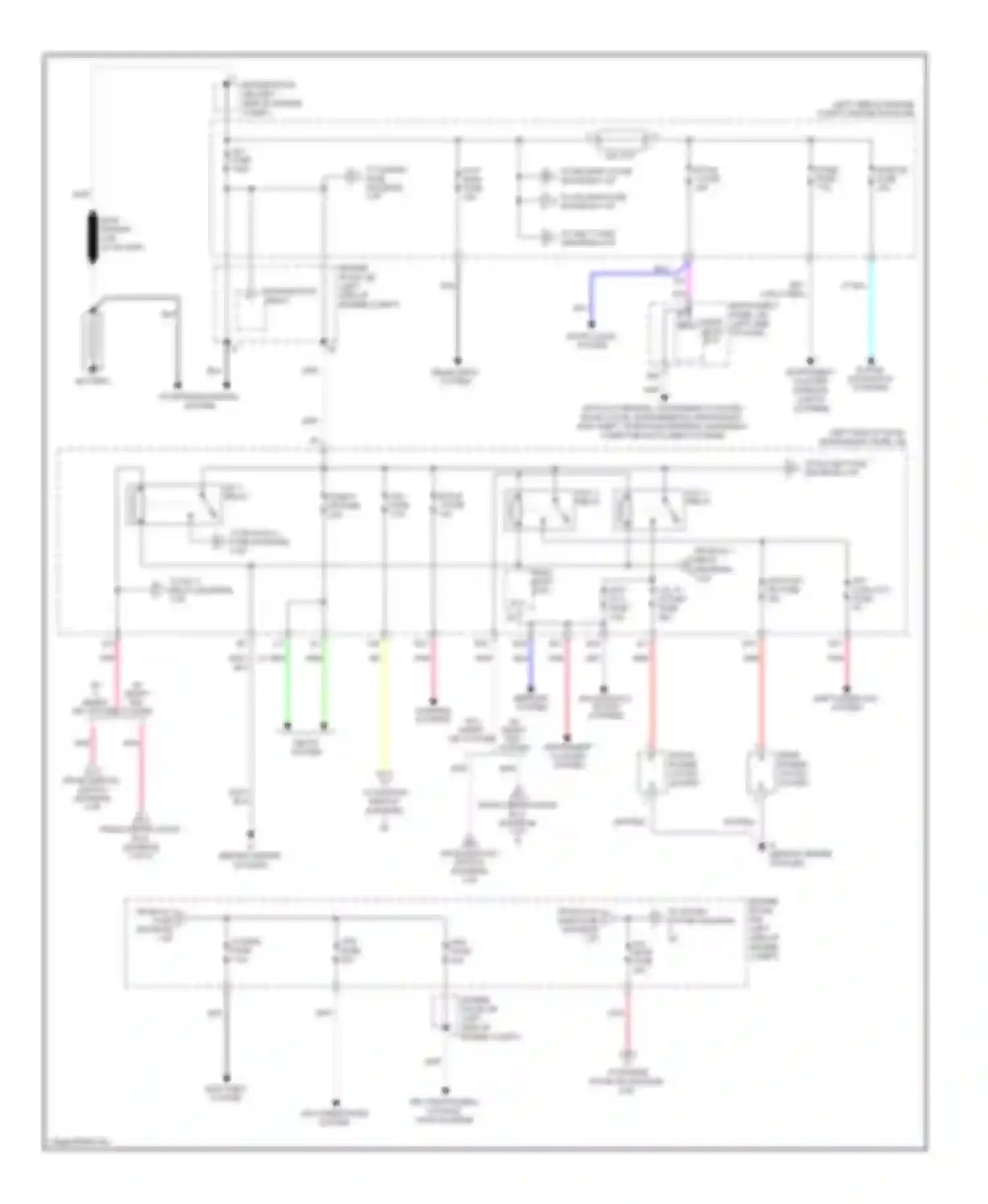Camry Toyota XV50 (2011-2014): Power distribution circuit, except hybrid (1 of 4)