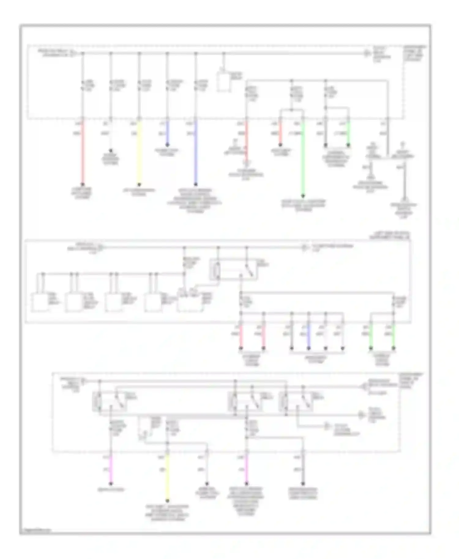 Camry Toyota XV50 (2011-2014): Power distribution circuit, except hybrid (3 of 4)