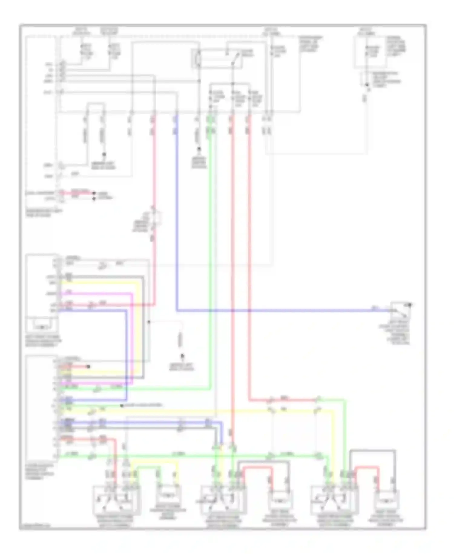 Camry Toyota XV50 (2011-2014): Power windows circuit, hybrid