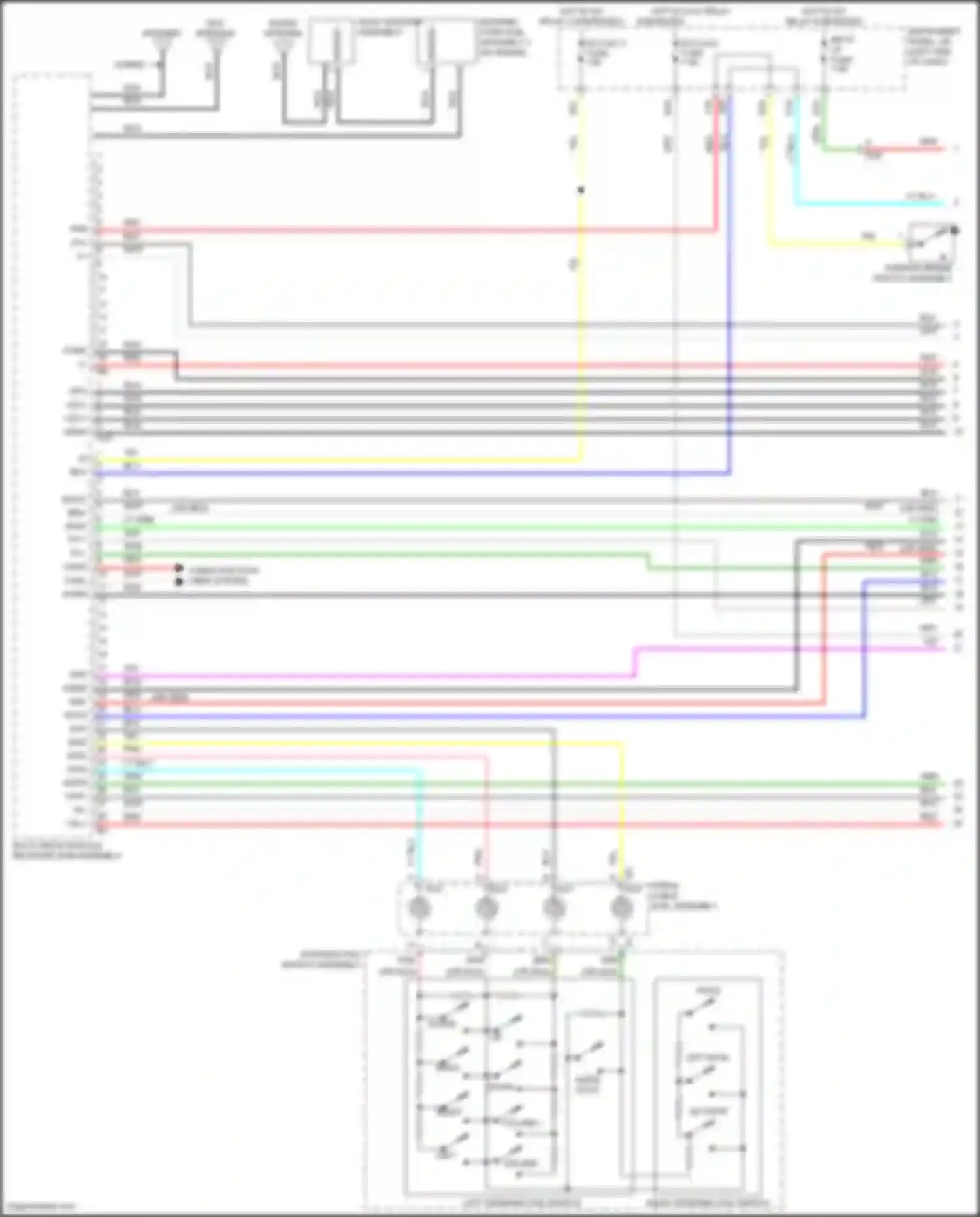 Camry Toyota XV50 (2011-2014): 10-speaker system circuit, w/ multi-media module (1 of 4)