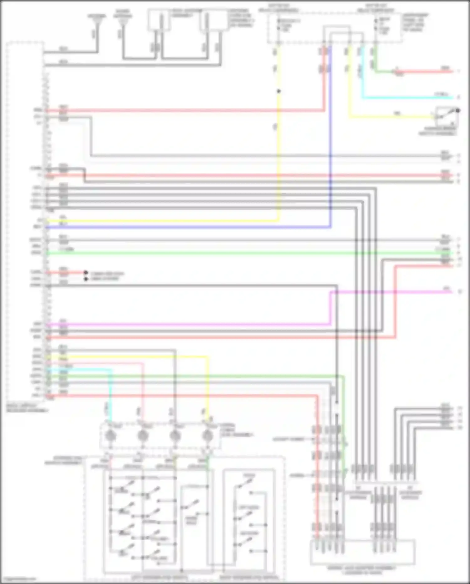 Camry Toyota XV50 (2011-2014): 6-speaker system circuit, w/ display (1 of 4)