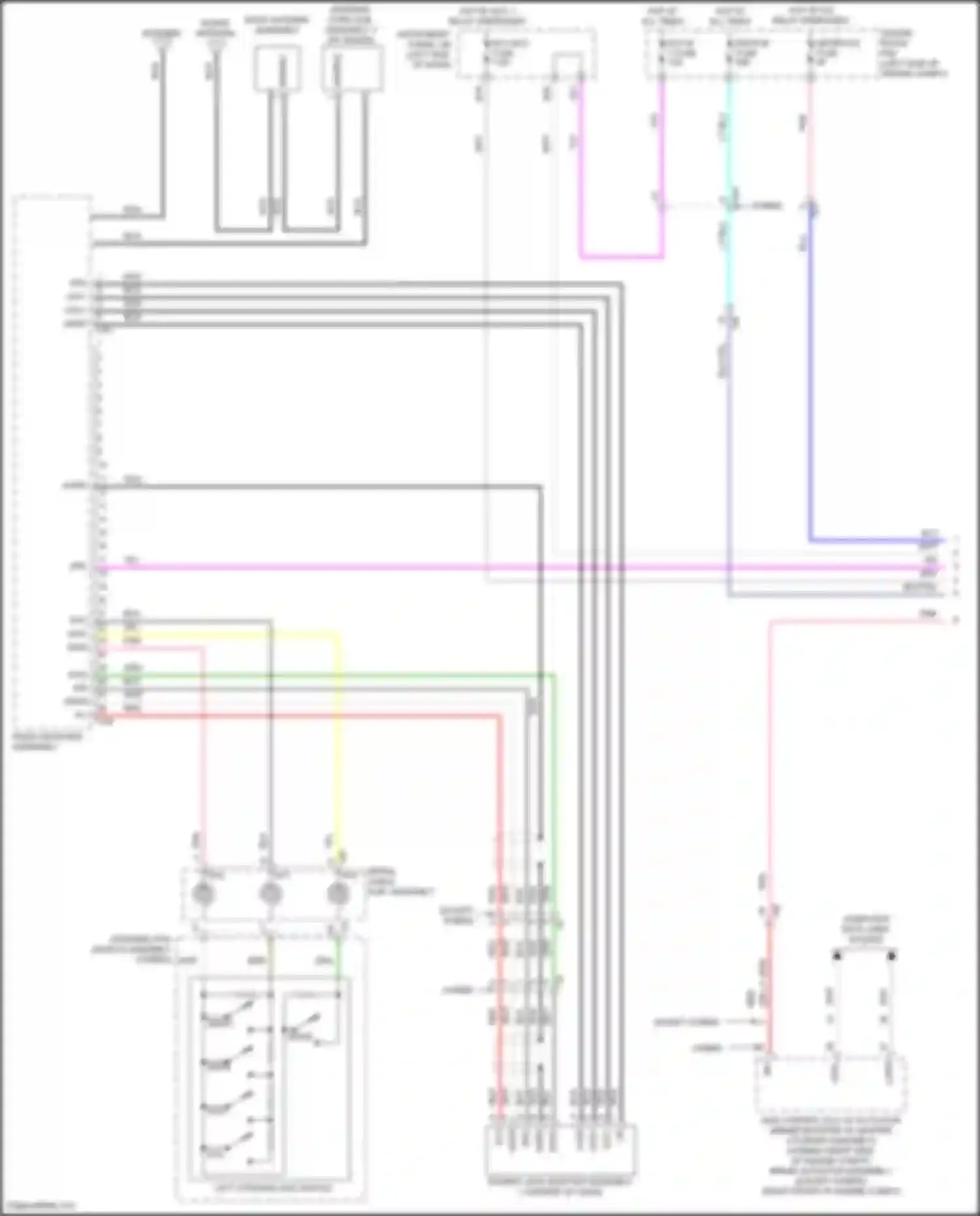 Camry Toyota XV50 (2011-2014): 6-speaker system circuit, w/o display (1 of 2)