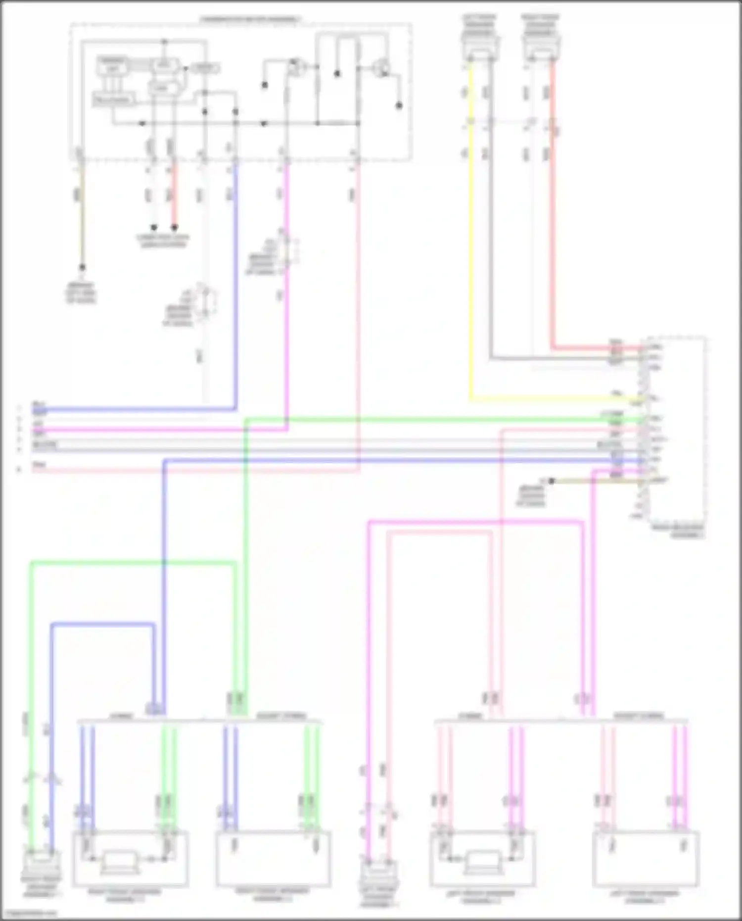 Camry Toyota XV50 (2011-2014): 6-speaker system circuit, w/o display (2 of 2)