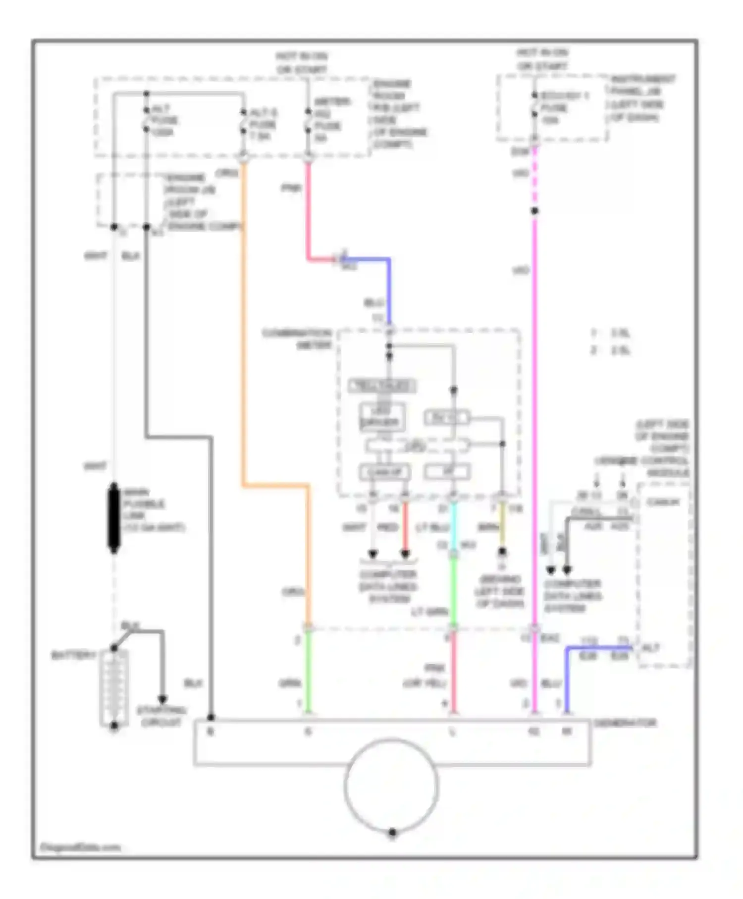 Camry Toyota XV50 (2011-2014): Charging circuit