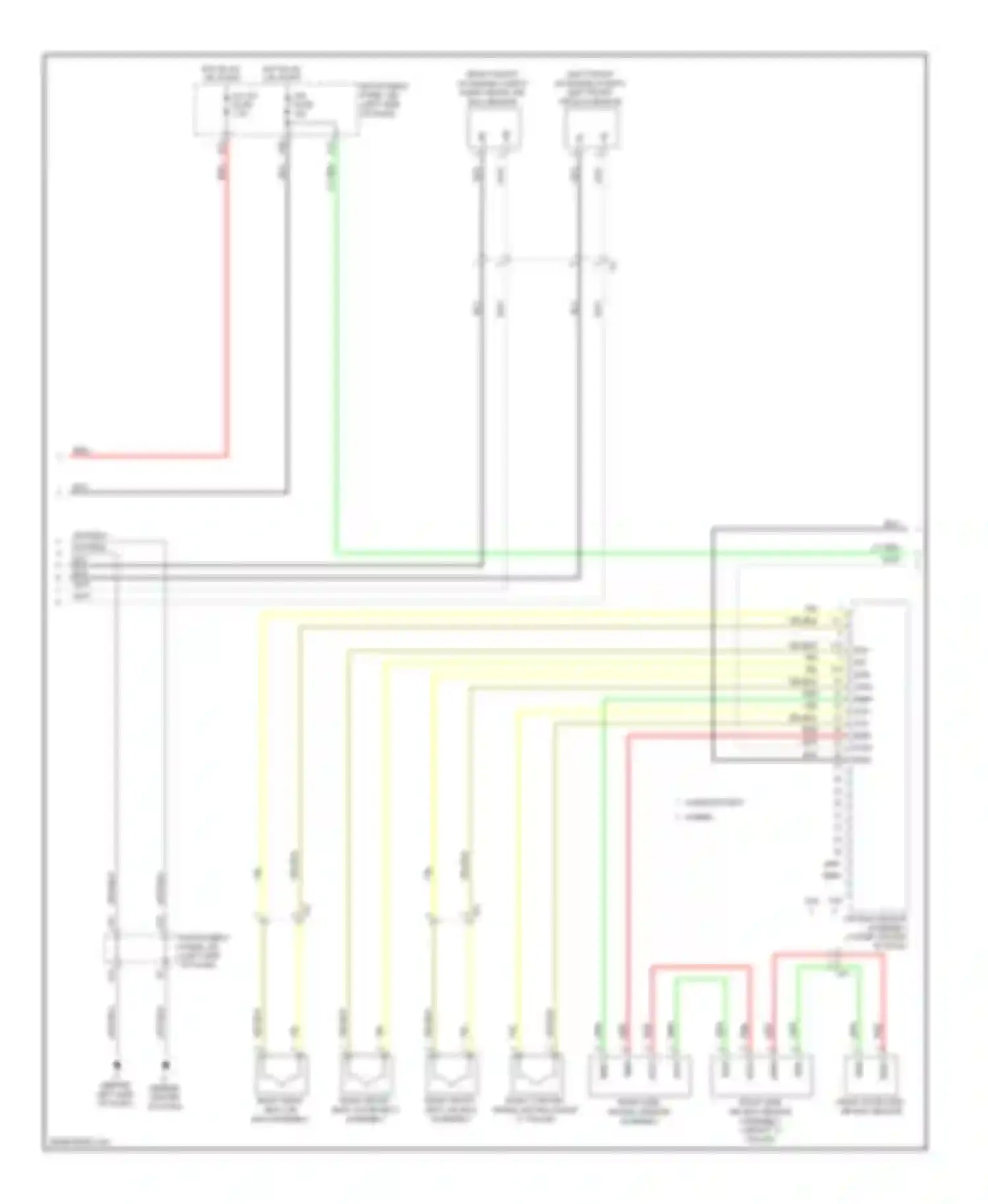 Camry Toyota XV50 (2011-2014): Supplemental restraints circuit, with separate type yaw rate sensor (2 of 3)