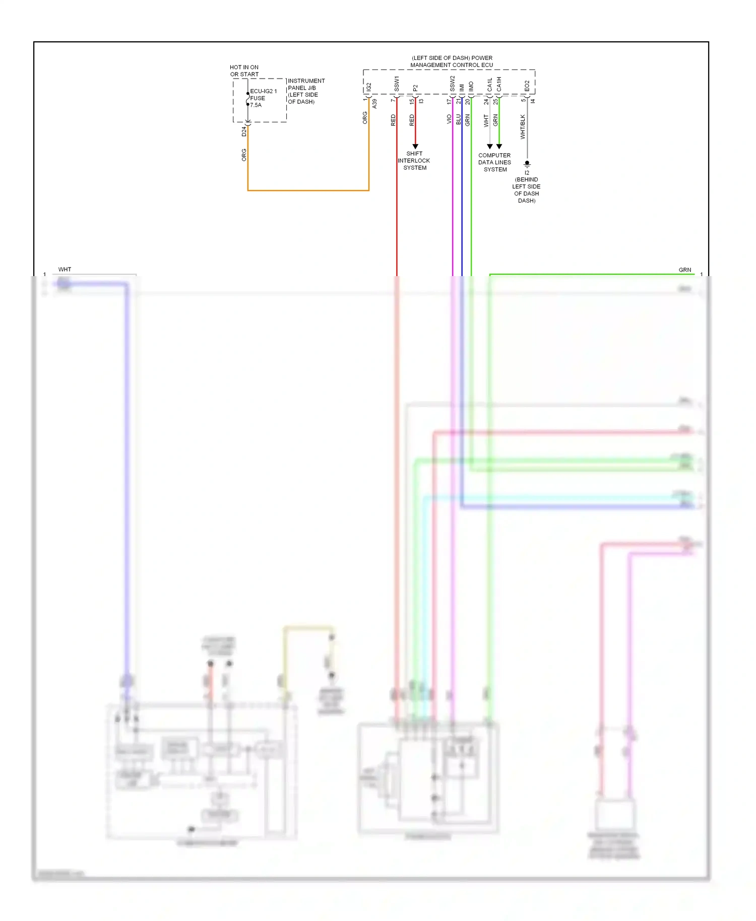 Wiring diagram computer data lines system for Toyota Camry XV50 (2011-2014) (78 of 126)