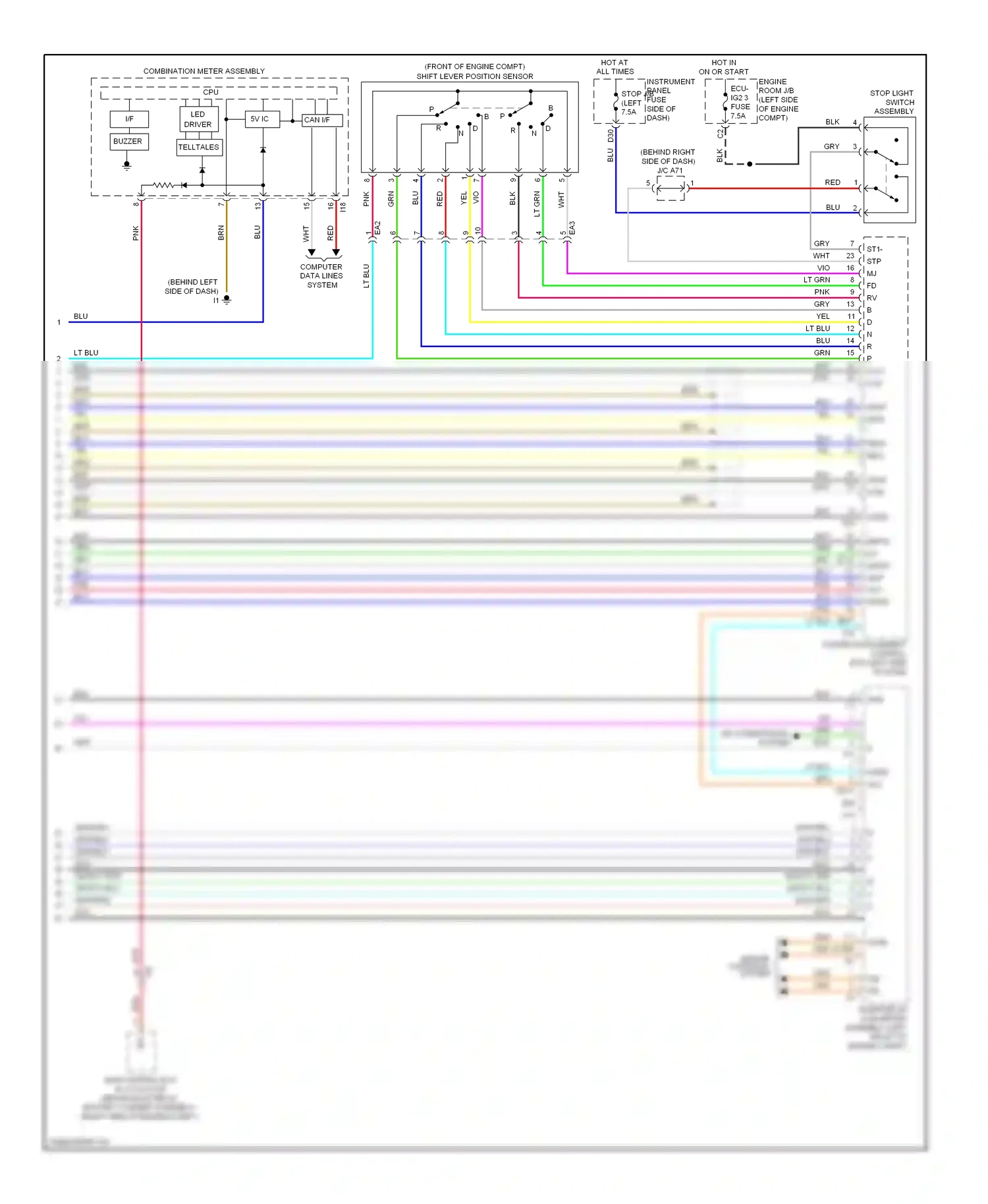 Wiring diagram computer data lines system for Toyota Camry XV50 (2011-2014) (83 of 126)