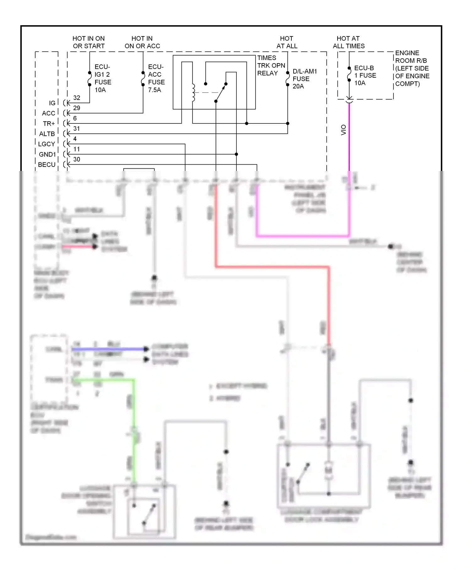 Wiring diagram computer data lines system for Toyota Camry XV50 (2011-2014) (29 of 126)