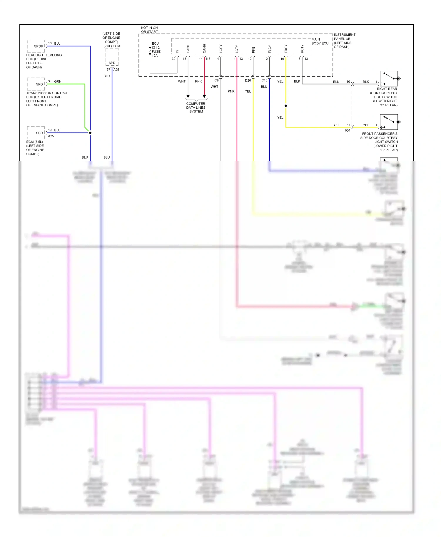 Wiring diagram computer data lines system for Toyota Camry XV50 (2011-2014) (66 of 126)