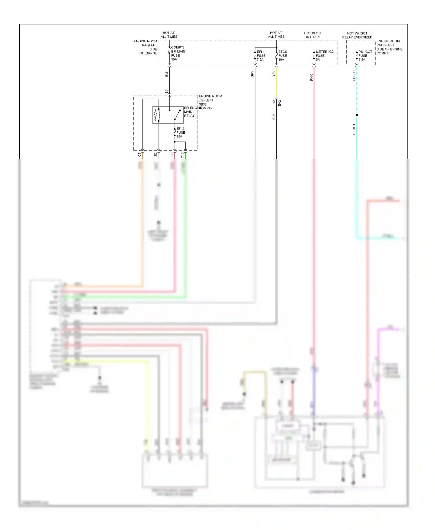 Wiring diagram computer data lines system for Toyota Camry XV50 (2011-2014) (6 of 126)