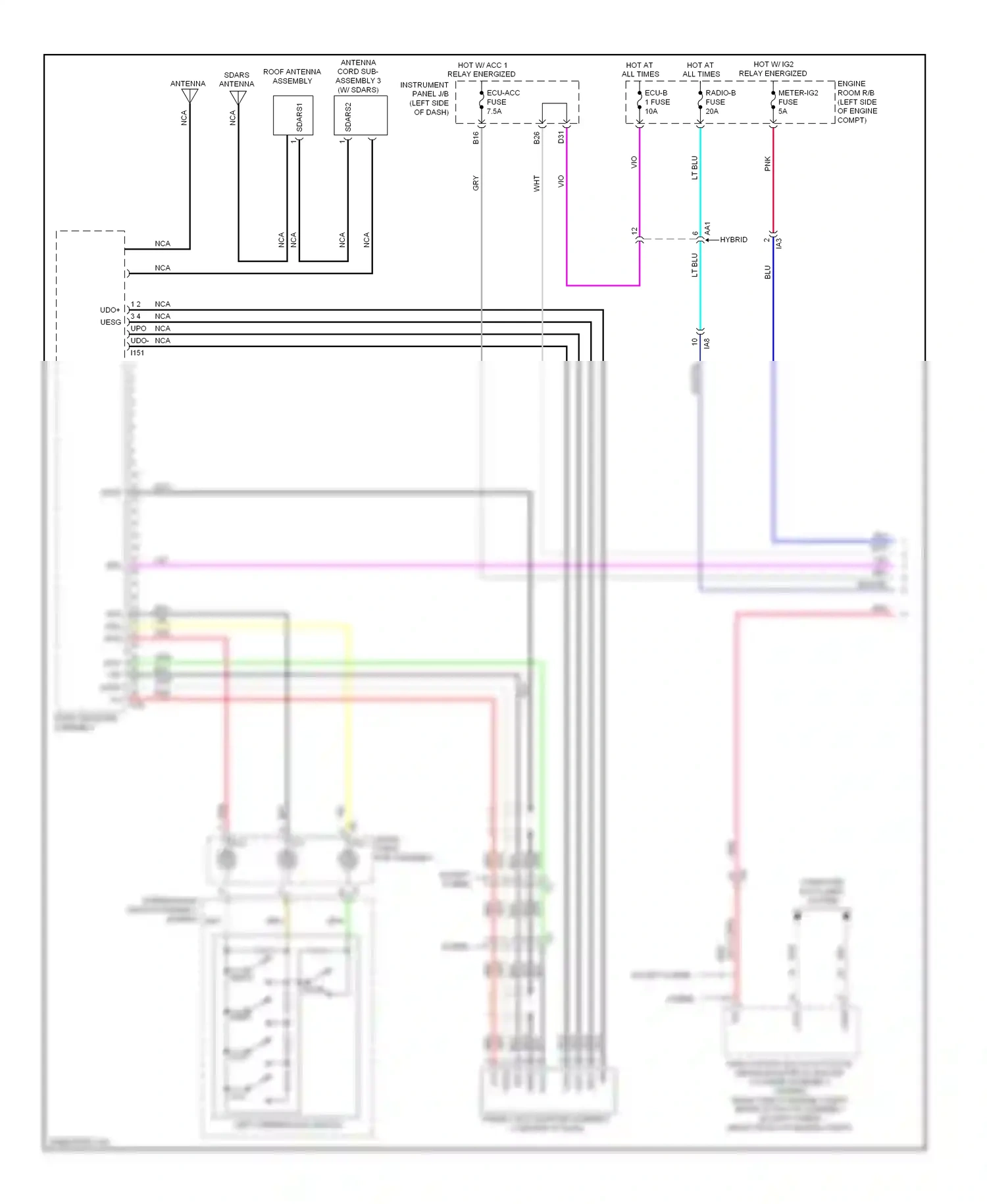 Wiring diagram computer data lines system for Toyota Camry XV50 (2011-2014) (117 of 126)