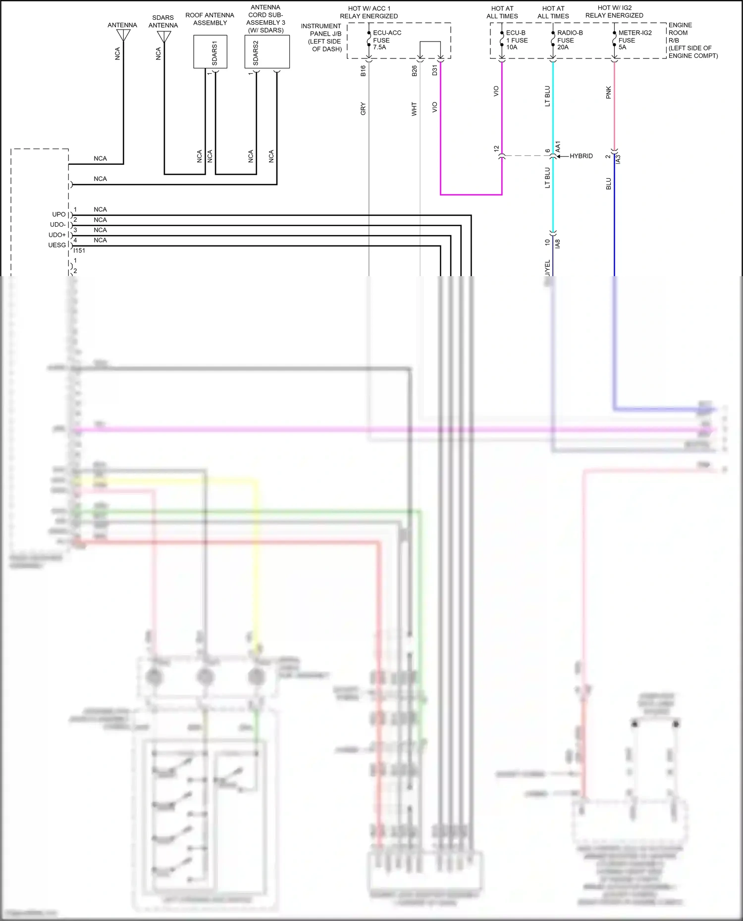 Wiring diagram computer data lines system for Toyota Camry XV50 (2011-2014) (56 of 126)