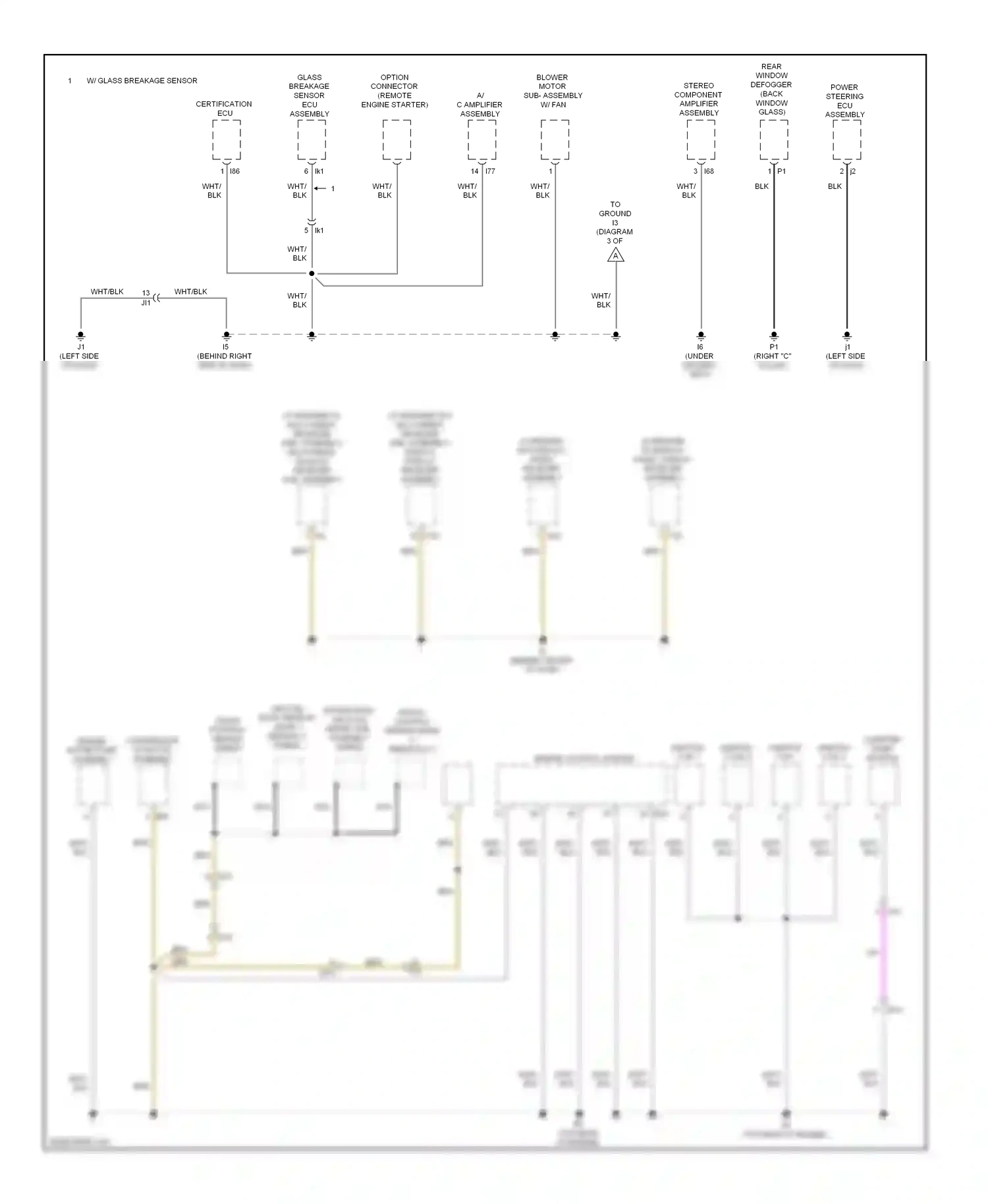 Wiring diagram crank position sensor shield for Toyota Camry XV50 (2011-2014) (2 of 2)
