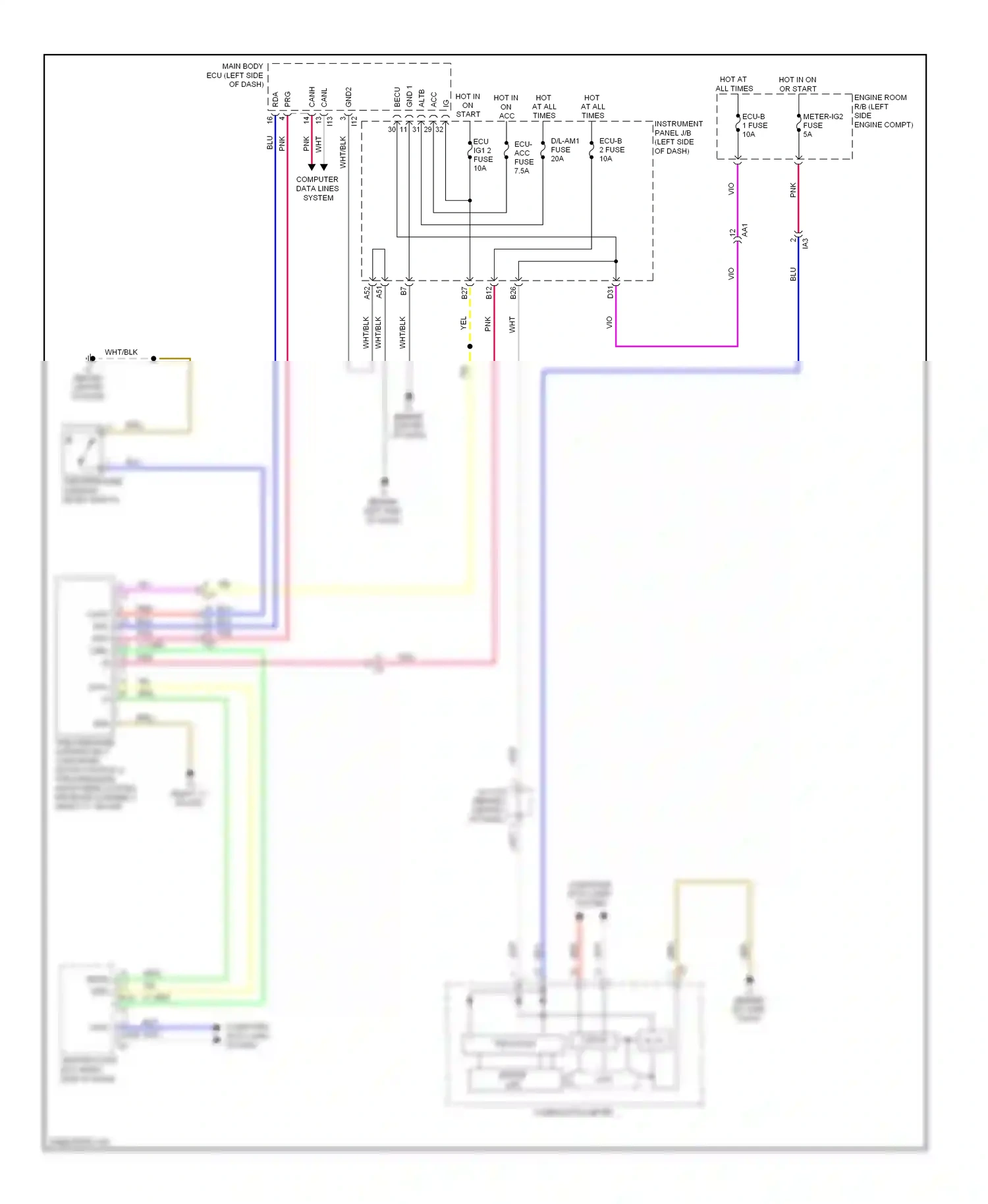 Wiring diagram data +5 for Toyota Camry XV50 (2011-2014) (1 of 2)