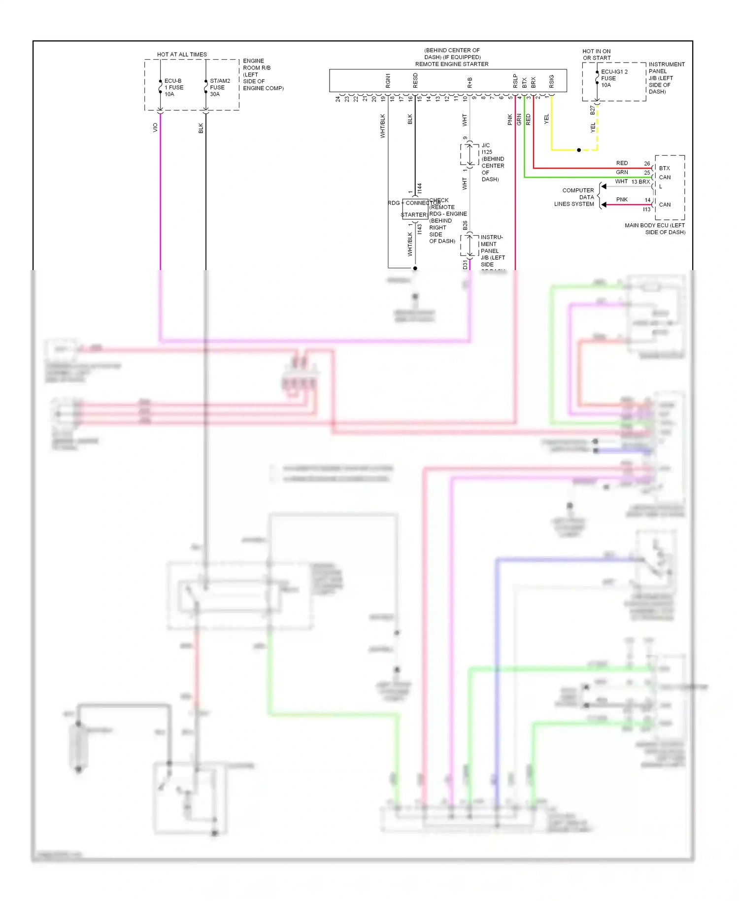 Wiring diagram engine switch for Toyota Camry XV50 (2011-2014) (8 of 9)