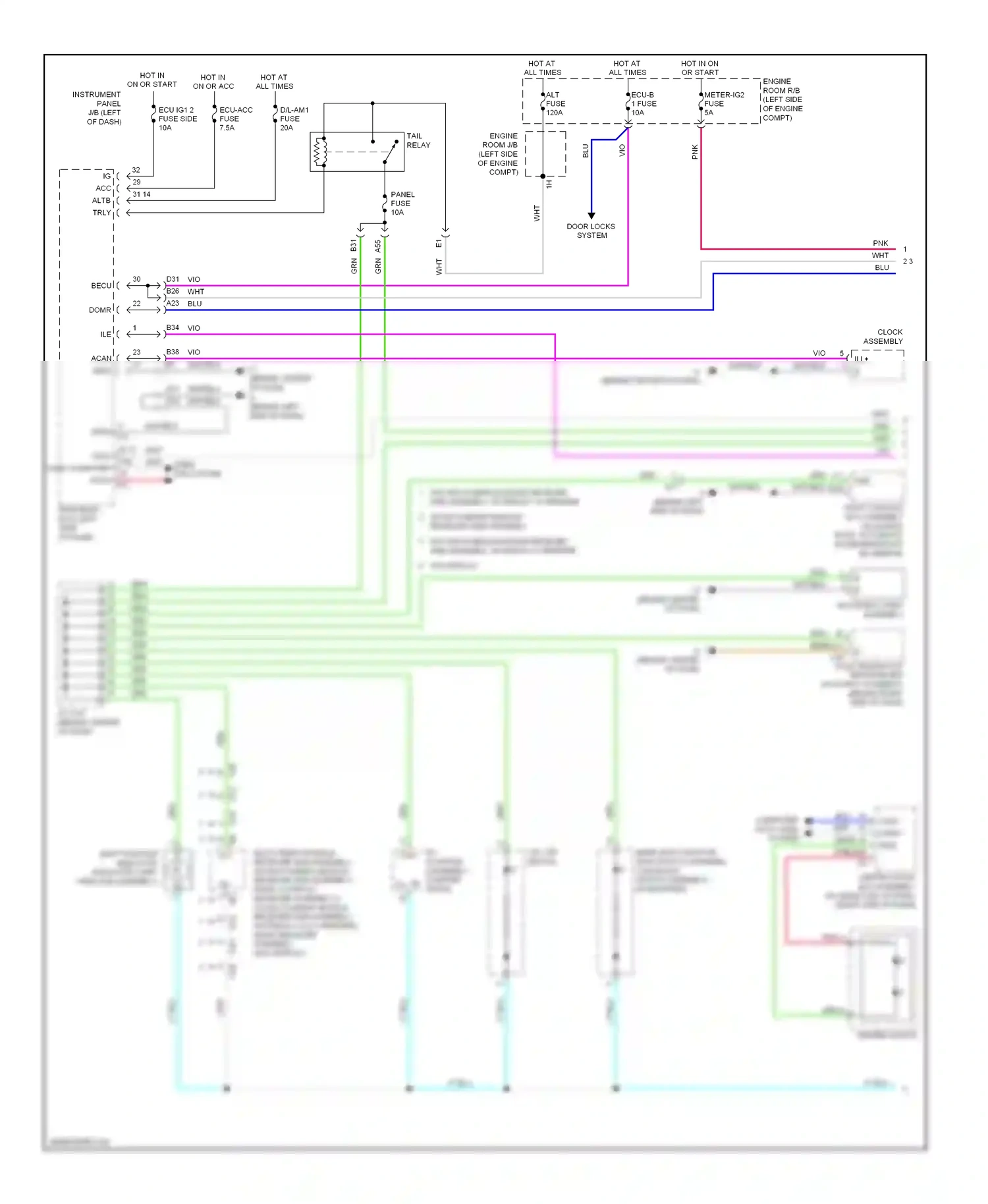 Wiring diagram engine switch for Toyota Camry XV50 (2011-2014) (4 of 9)