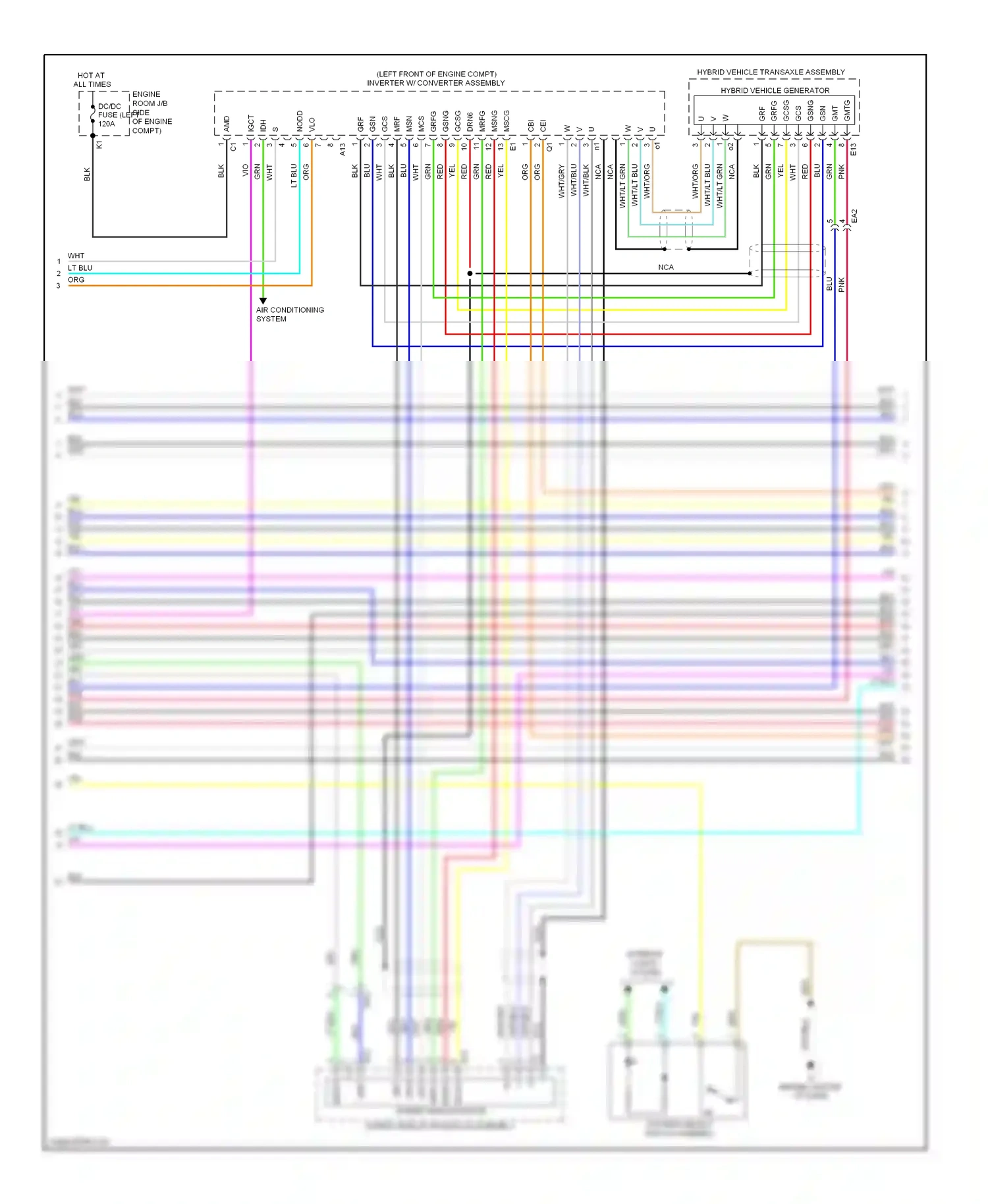 Wiring diagram pattern select switch assembly for Toyota Camry XV50 (2011-2014) (3 of 3)