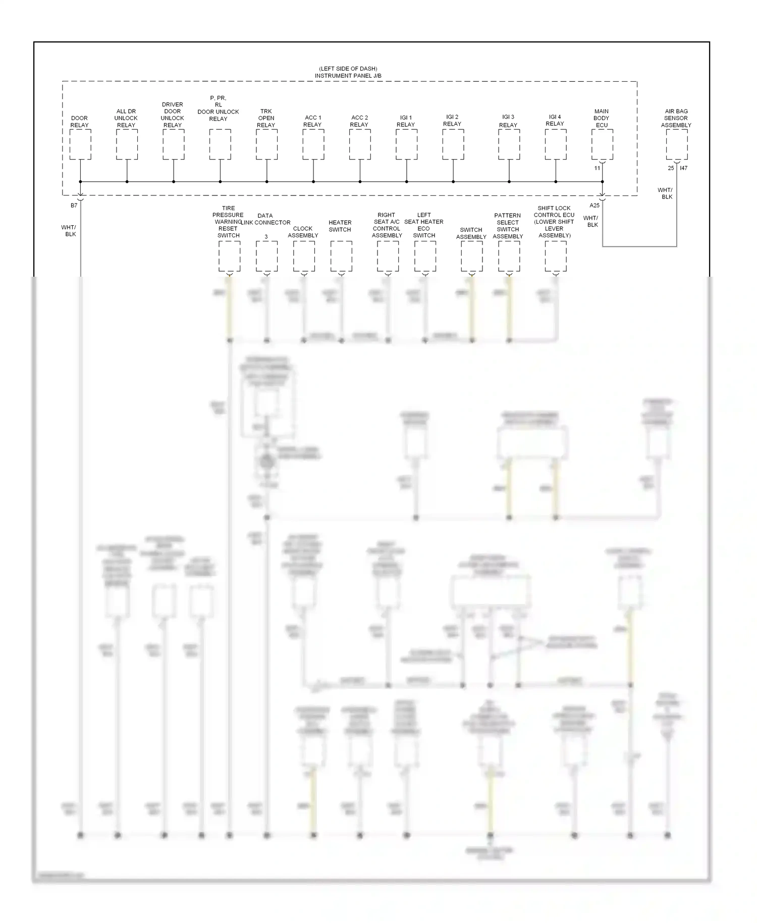 Wiring diagram steering sensor for Toyota Camry XV50 (2011-2014) (1 of 1)