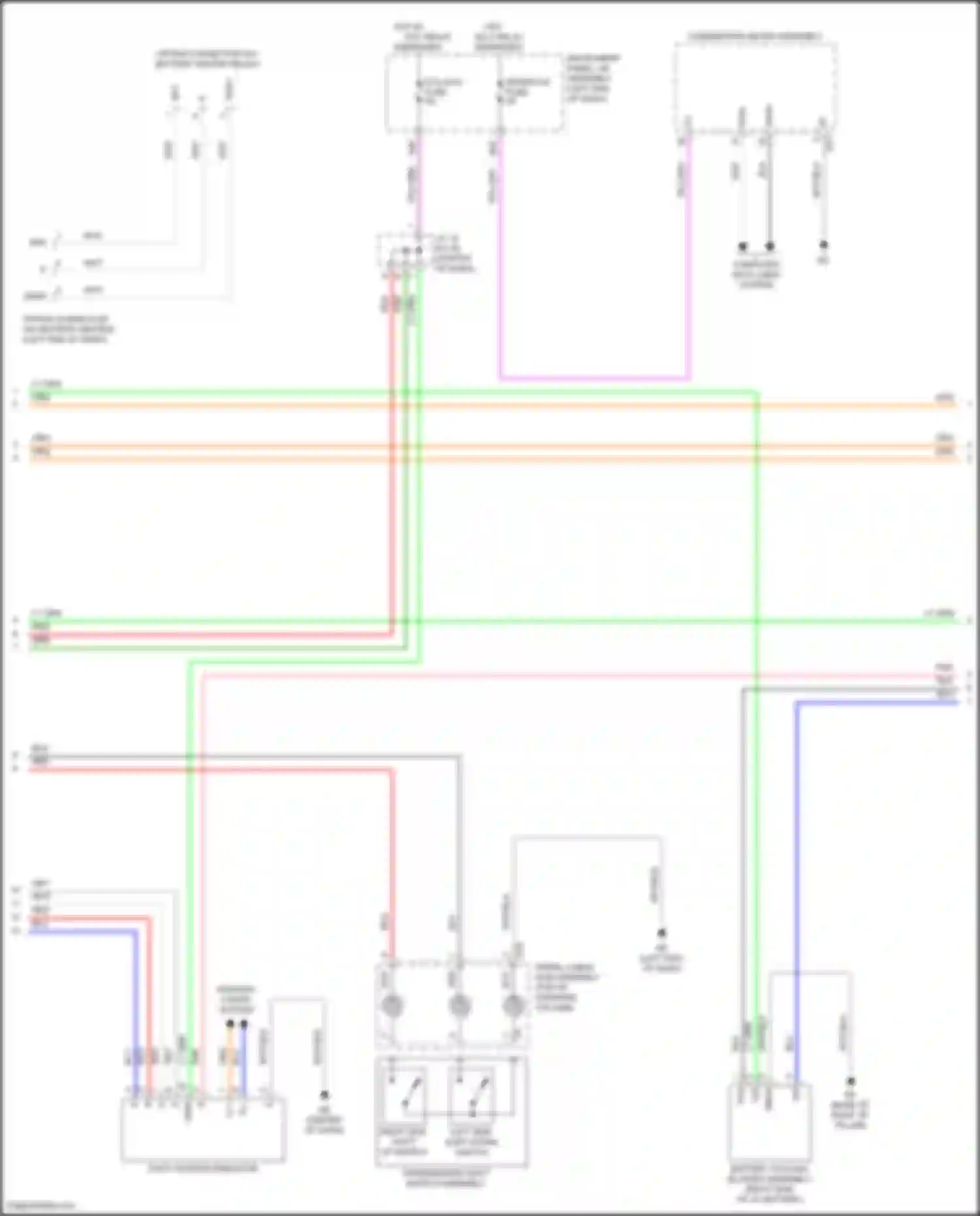 Camry Toyota XV70 facelift (2020-2024): Wiring diagram engine performance 2.5l hybrid, hybrid system circuit, lithium-ion battery (6 of 8)
