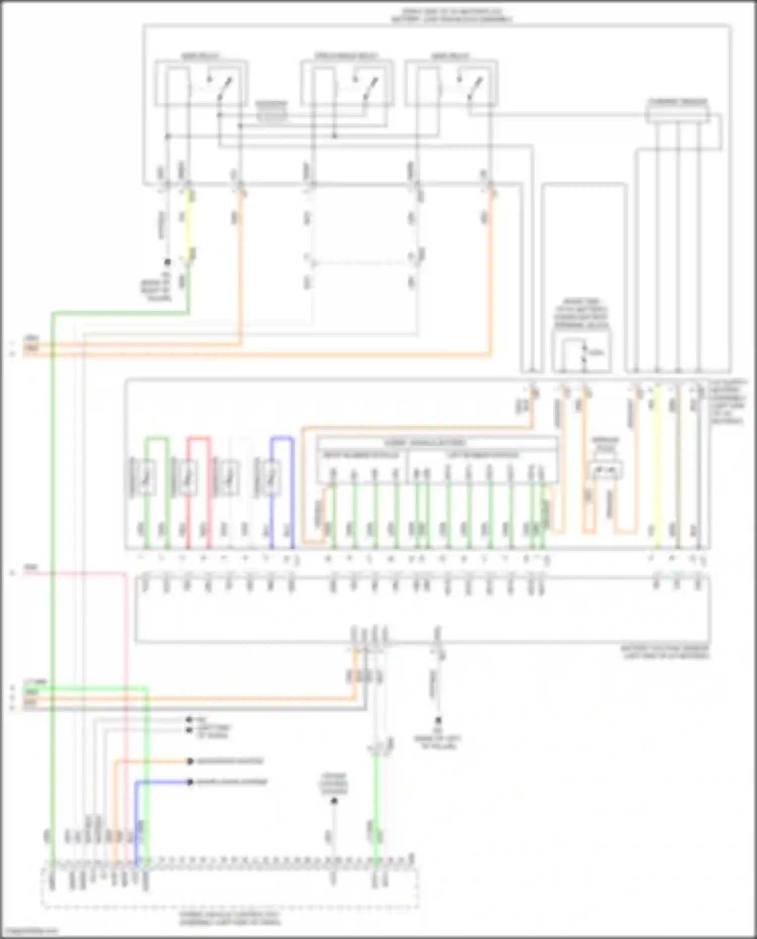 Camry Toyota XV70 facelift (2020-2024): Wiring diagram engine performance 2.5l hybrid, hybrid system circuit, nickel metal hydride battery (7 of 7)
